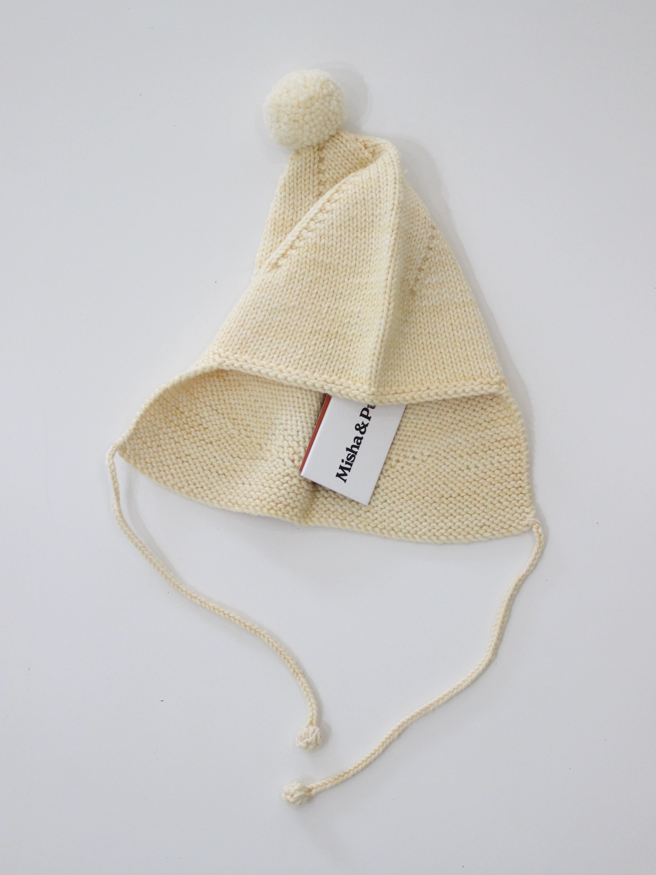 Misha & Puff BABY POINTY PEAK HAT SHORTBREAD 26FA Drop2