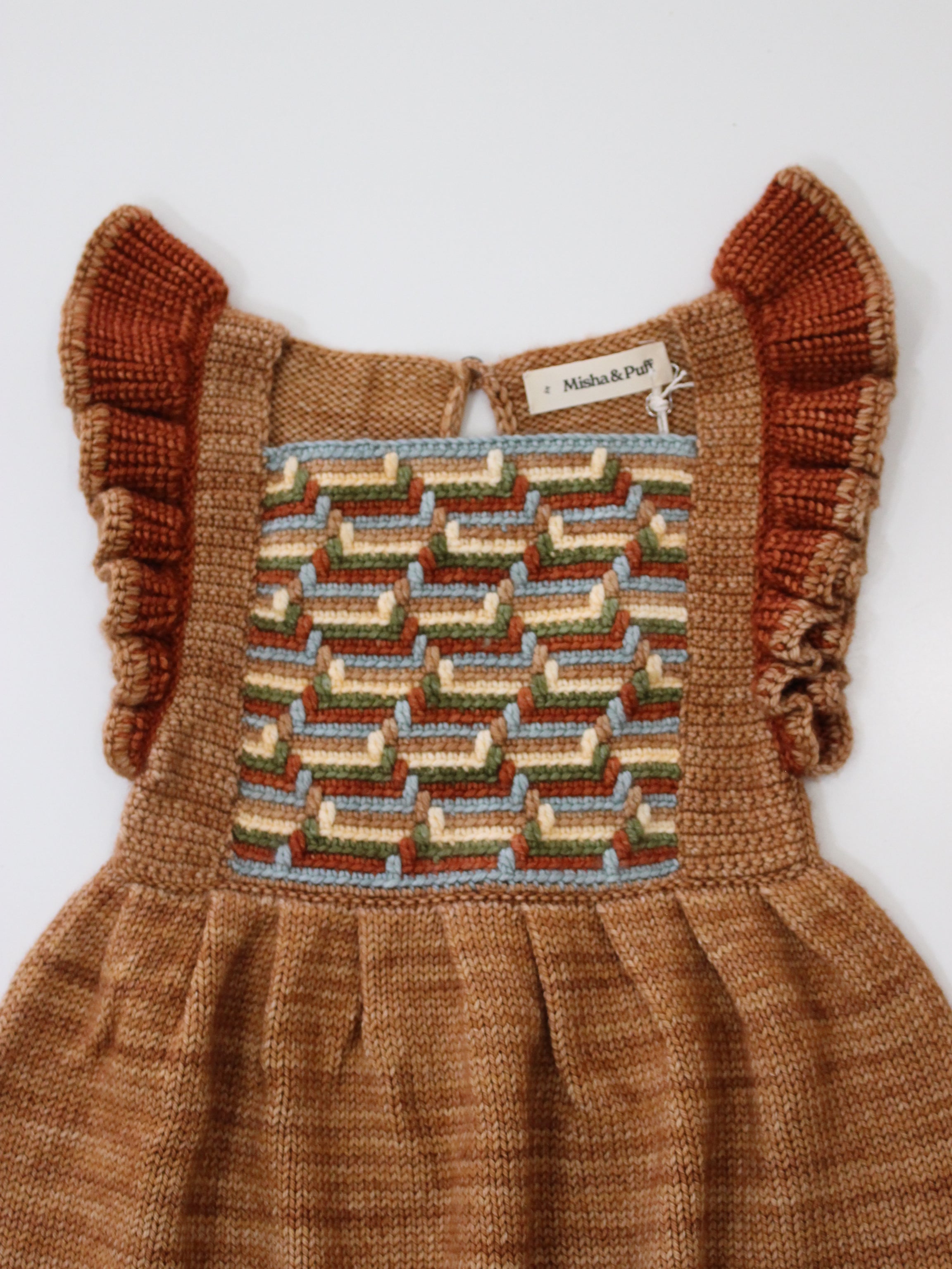 Misha & Puff STAIR STEP DRESS ROSE GOLD 26FA Drop2