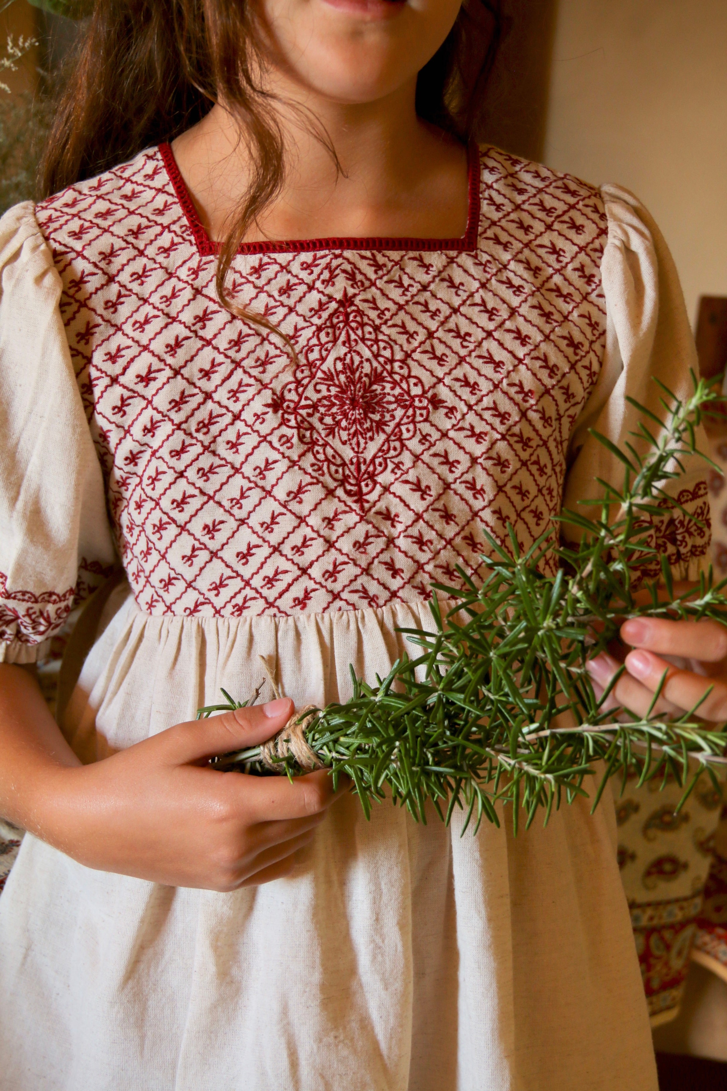 BONJOUR DIARY "Heidi" dress Natural cotton flex