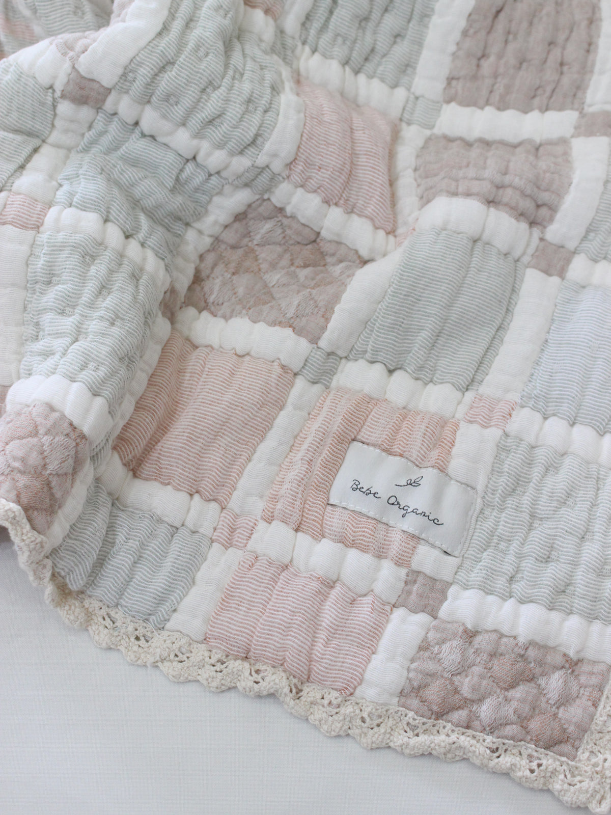 Bebe Organic Mai Blanket Mellow Patchwork beige tone