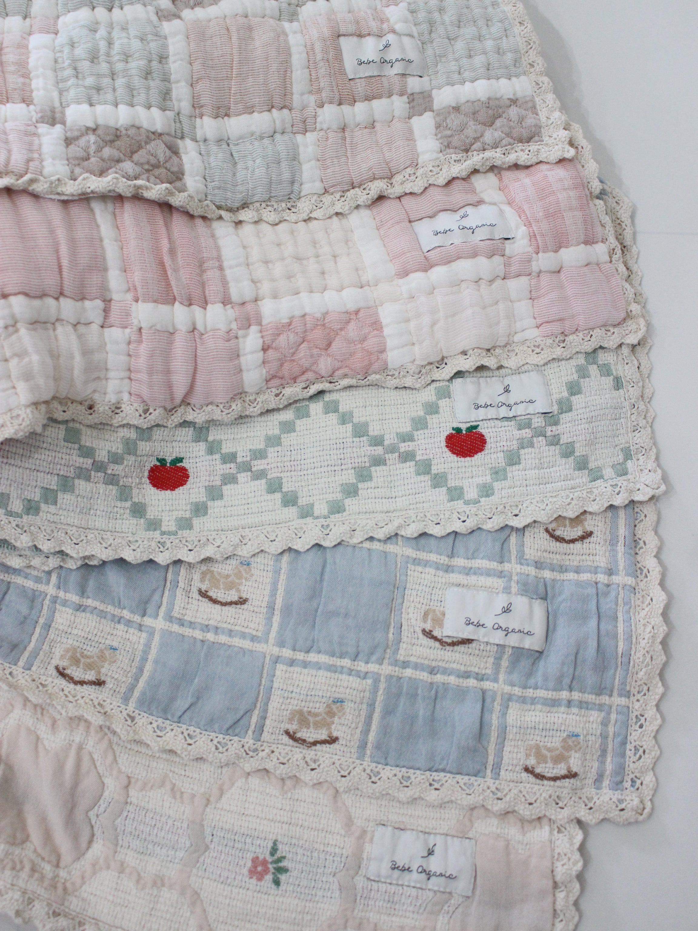 Bebe Organic Mai Blanket Mellow Patchwork beige tone