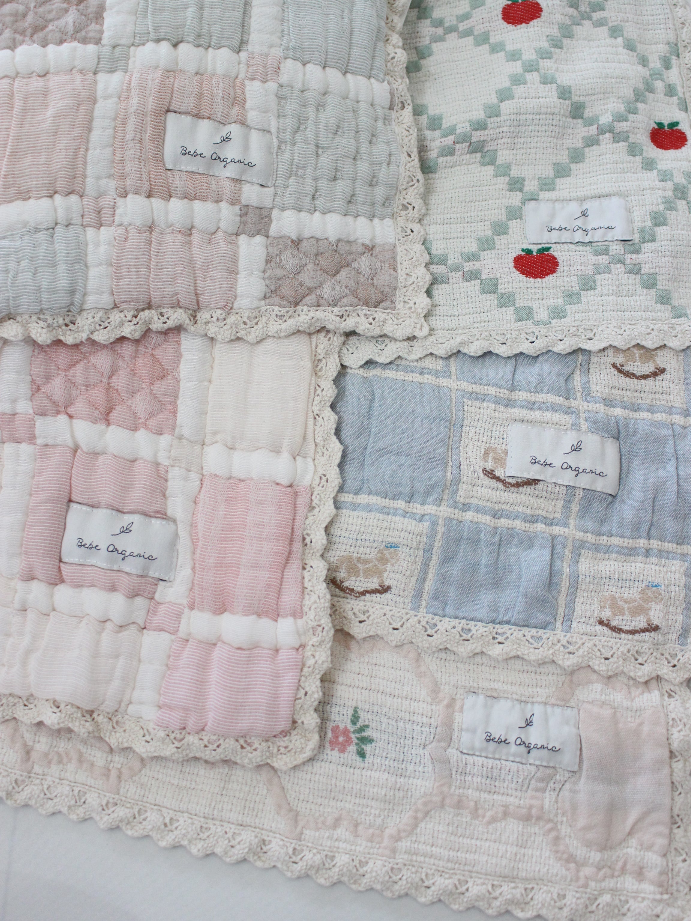 Bebe Organic Mai Blanket Mellow Patchwork beige tone