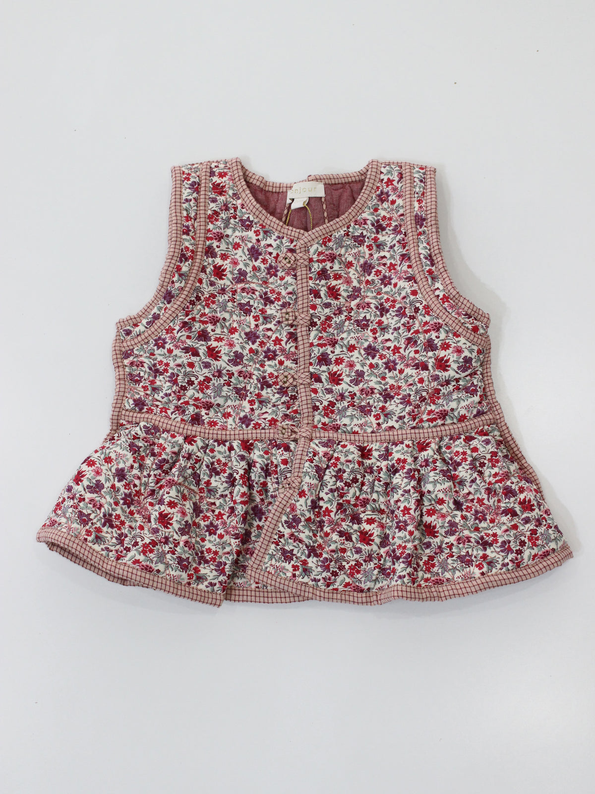BONJOUR DIARY Jacket without sleeves Flowers field print