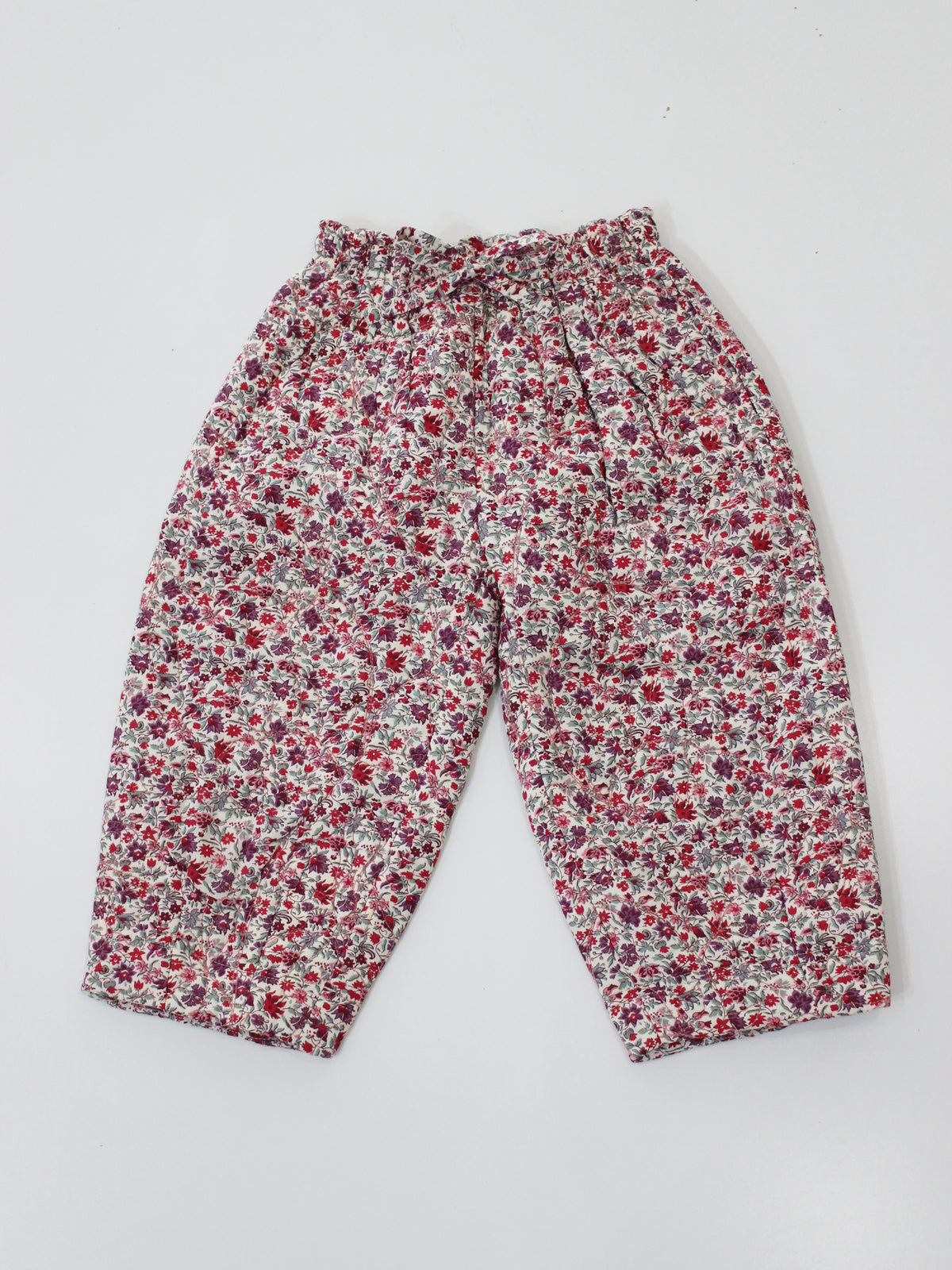 BONJOUR DIARY Quilted pant Flowers field print