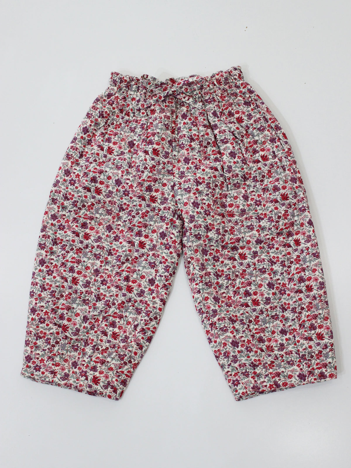 BONJOUR DIARY Quilted pant Flowers field print
