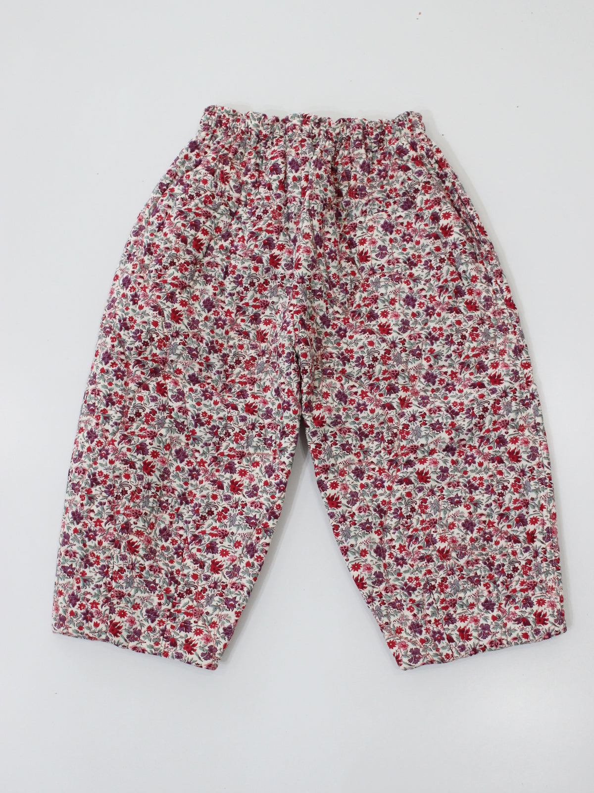 BONJOUR DIARY Quilted pant Flowers field print
