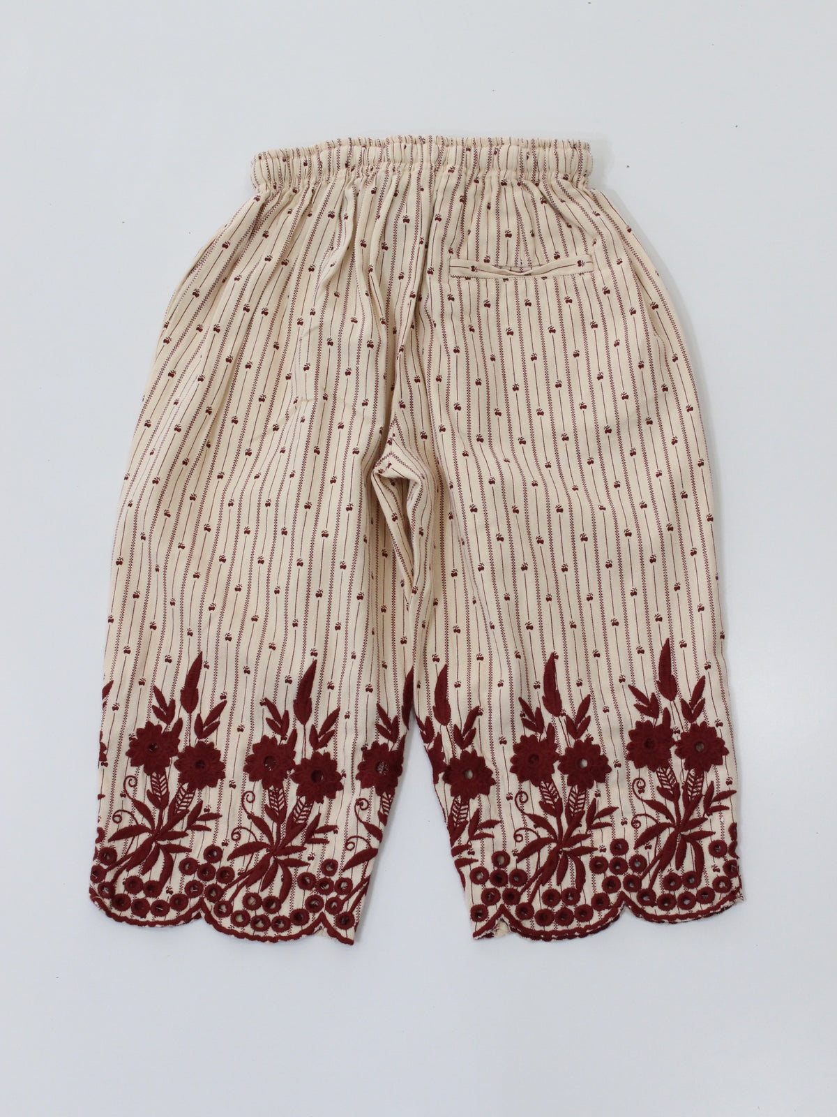 BONJOUR DIARY Trousers Provencal print - denim eyelette 2