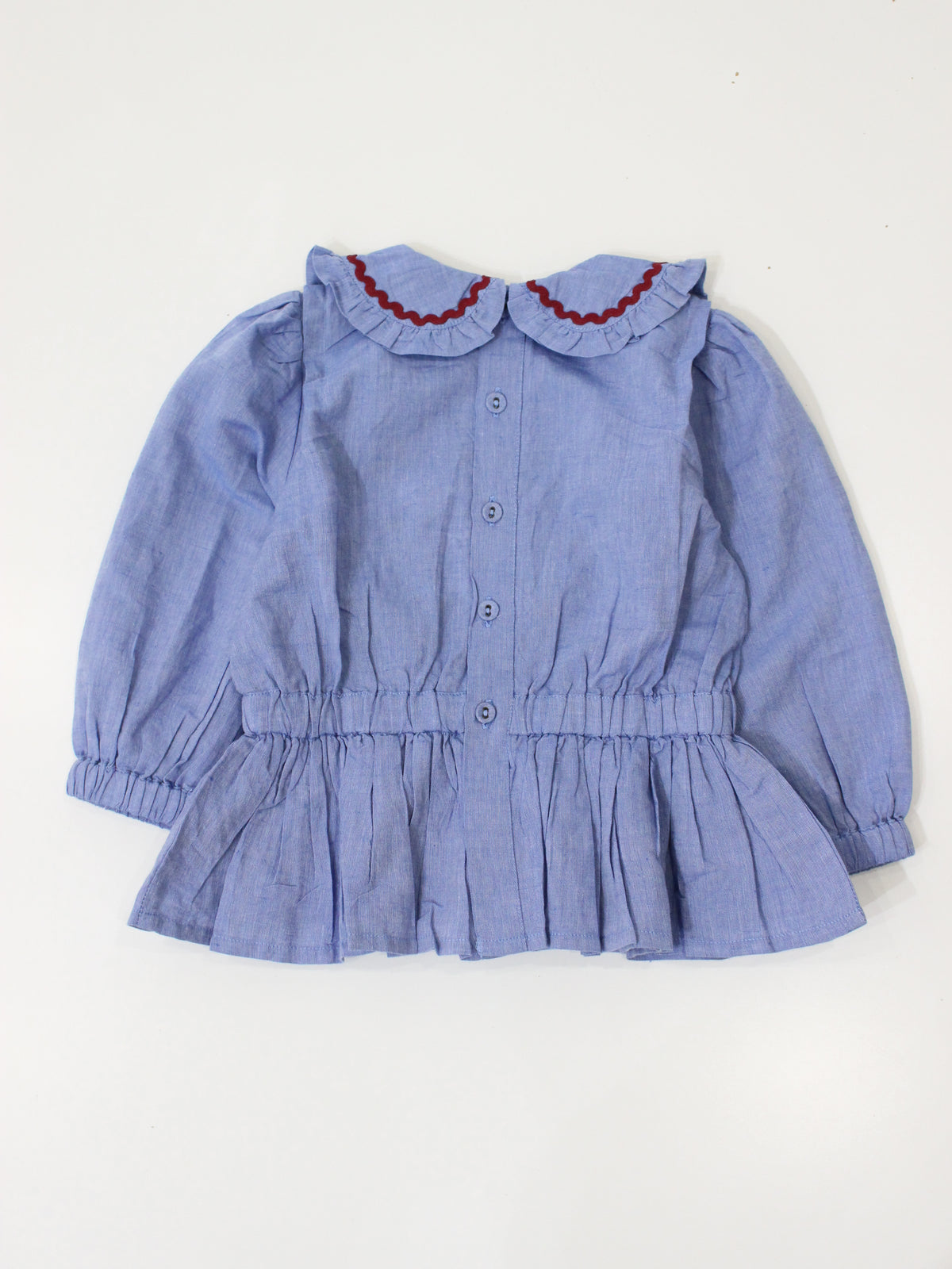 BONJOUR DIARY Embroidered blouse Blue chambray