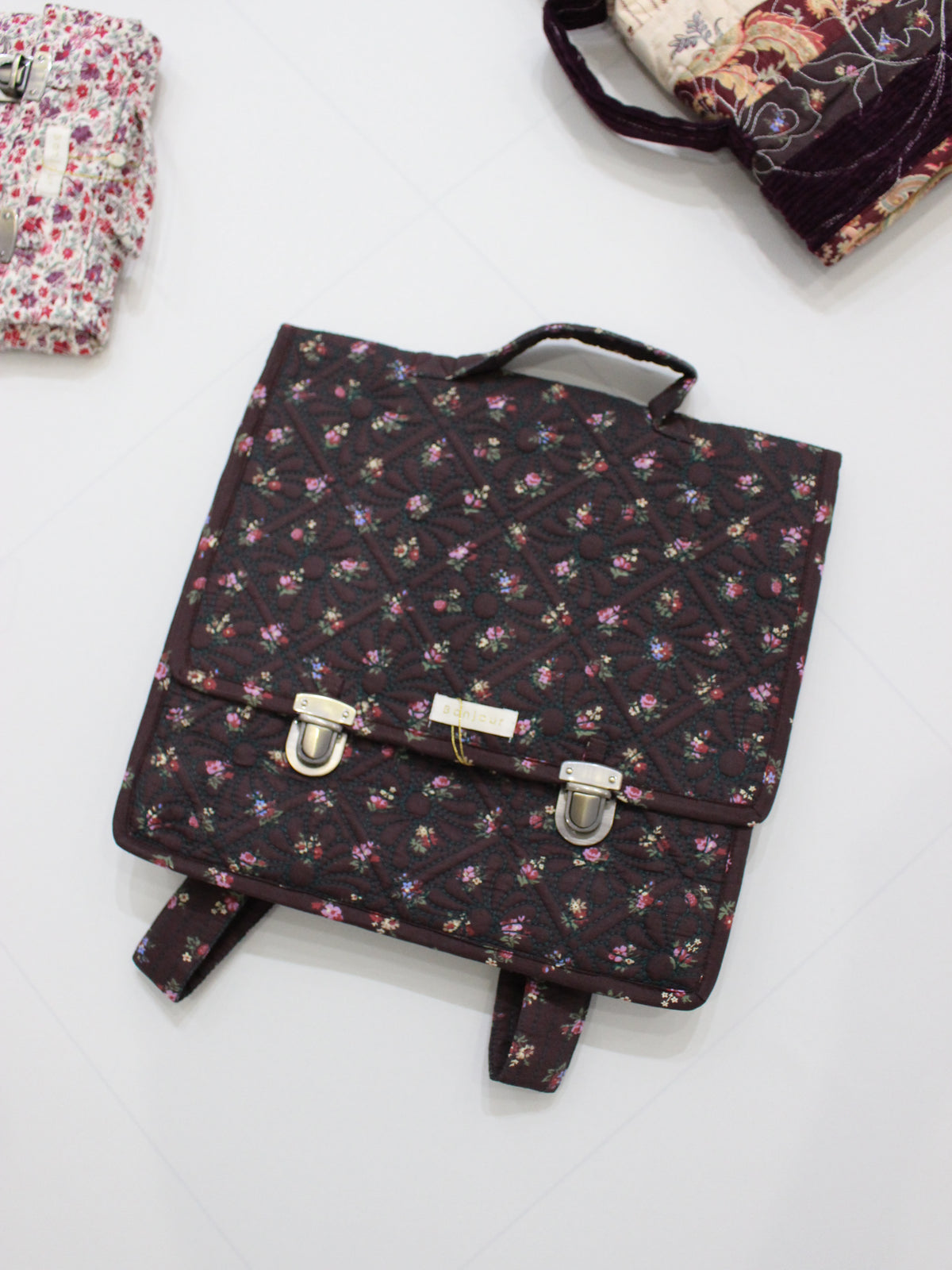 BONJOUR DIARY School bag Little bouquet print
