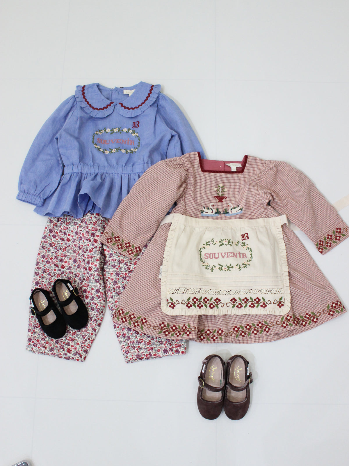 BONJOUR DIARY Embroidered blouse Blue chambray