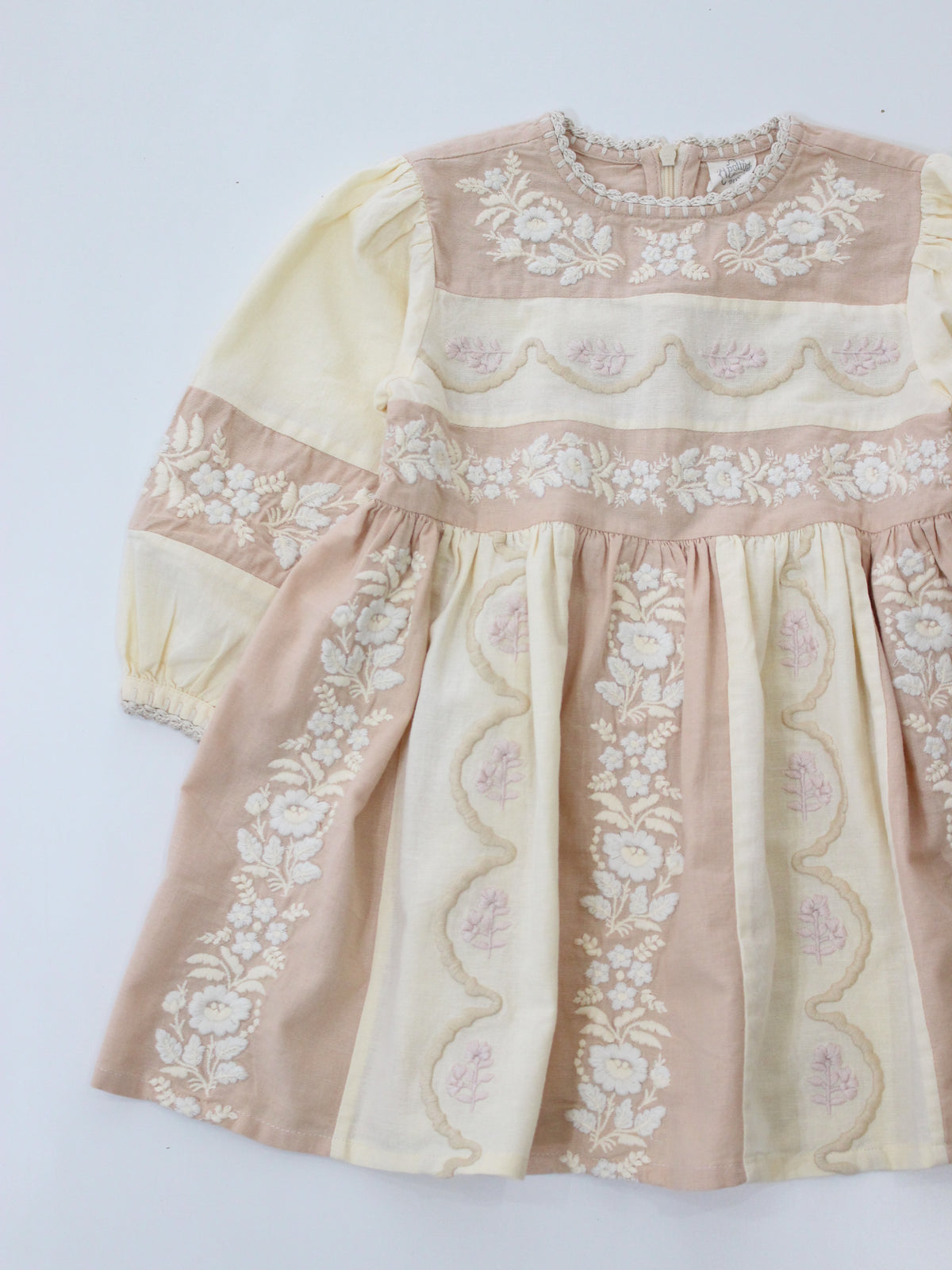 APOLINA WILMA DRESS - DRIED ROSE/CREAM