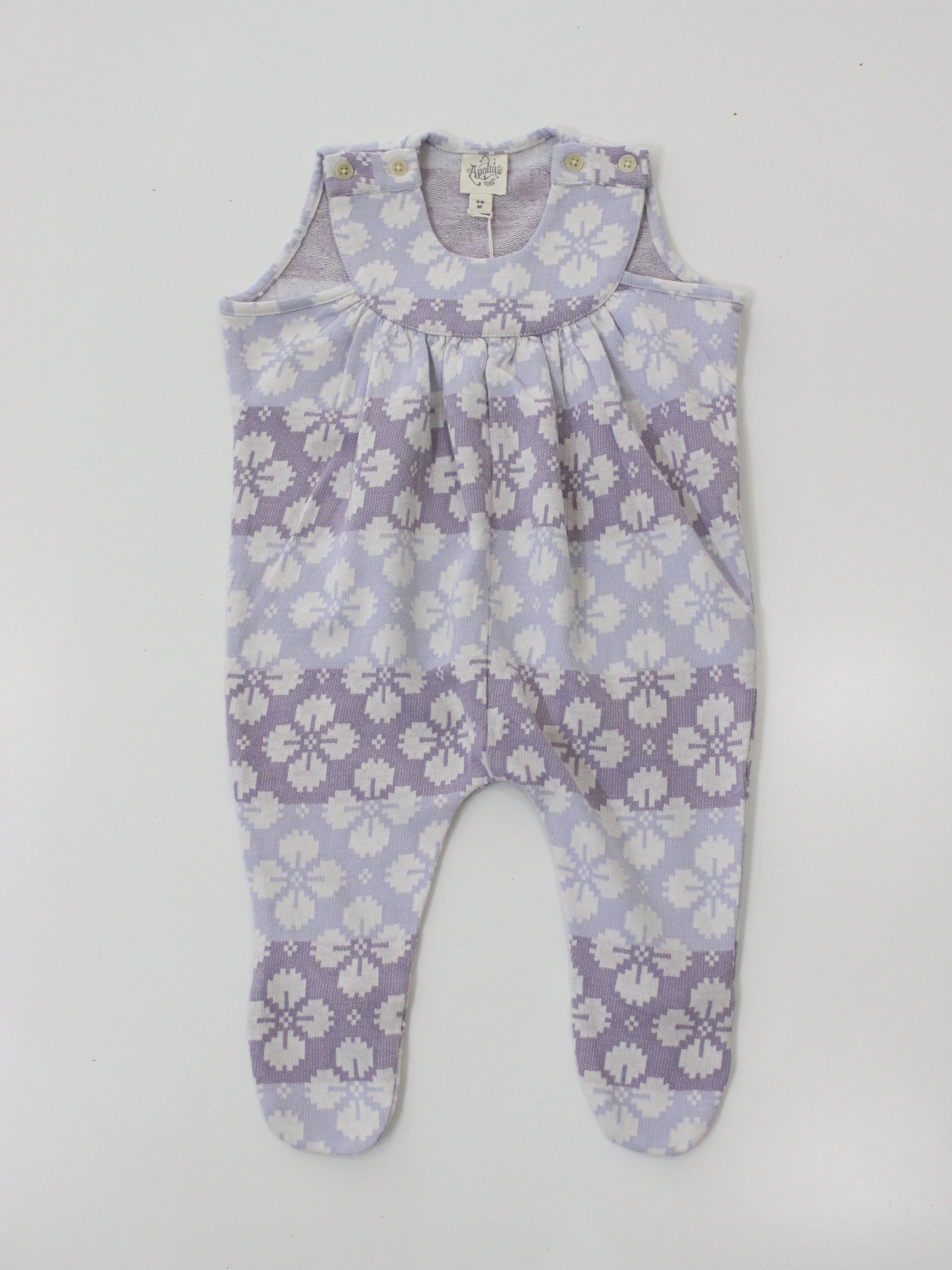 APOLINA BABY JERSEY HILDA OVERALL ROMPER - ICELANDIC POPPY