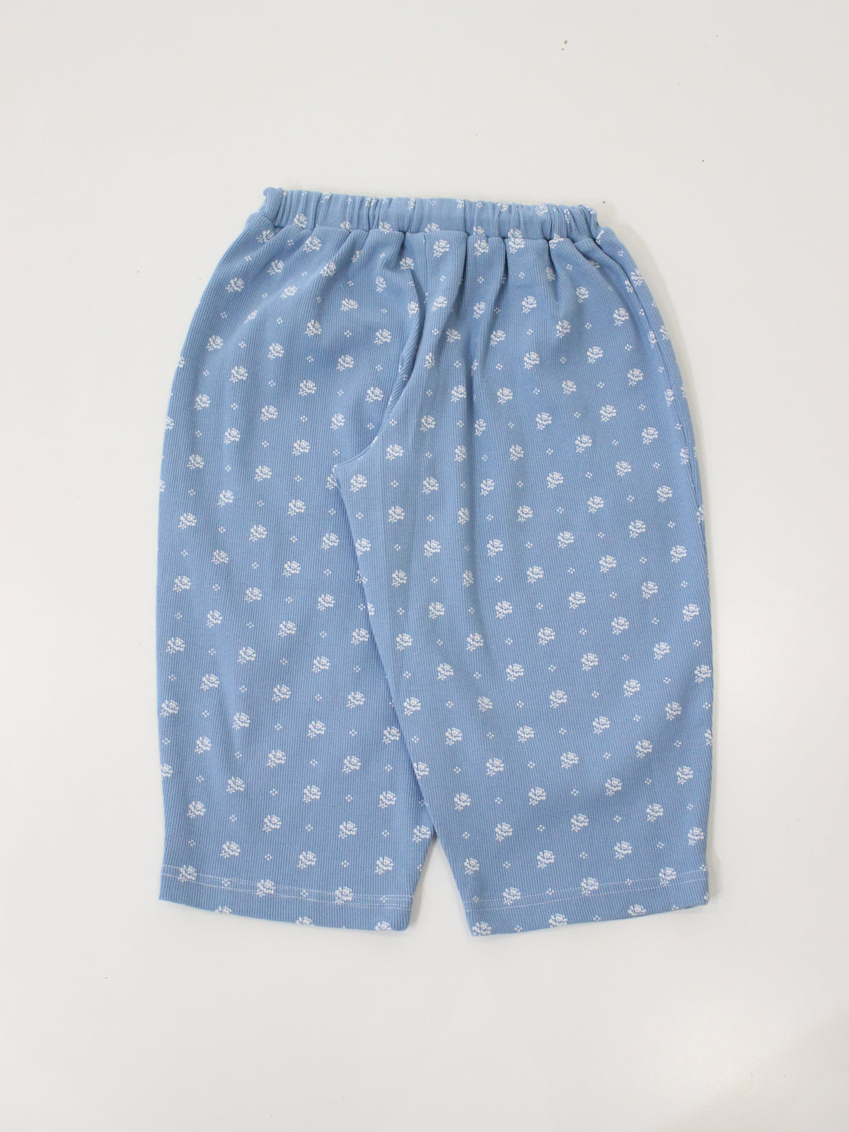 APOLINA CARA CURVE JERSEY TROUSER - MOUNTAIN CALICO BLUE