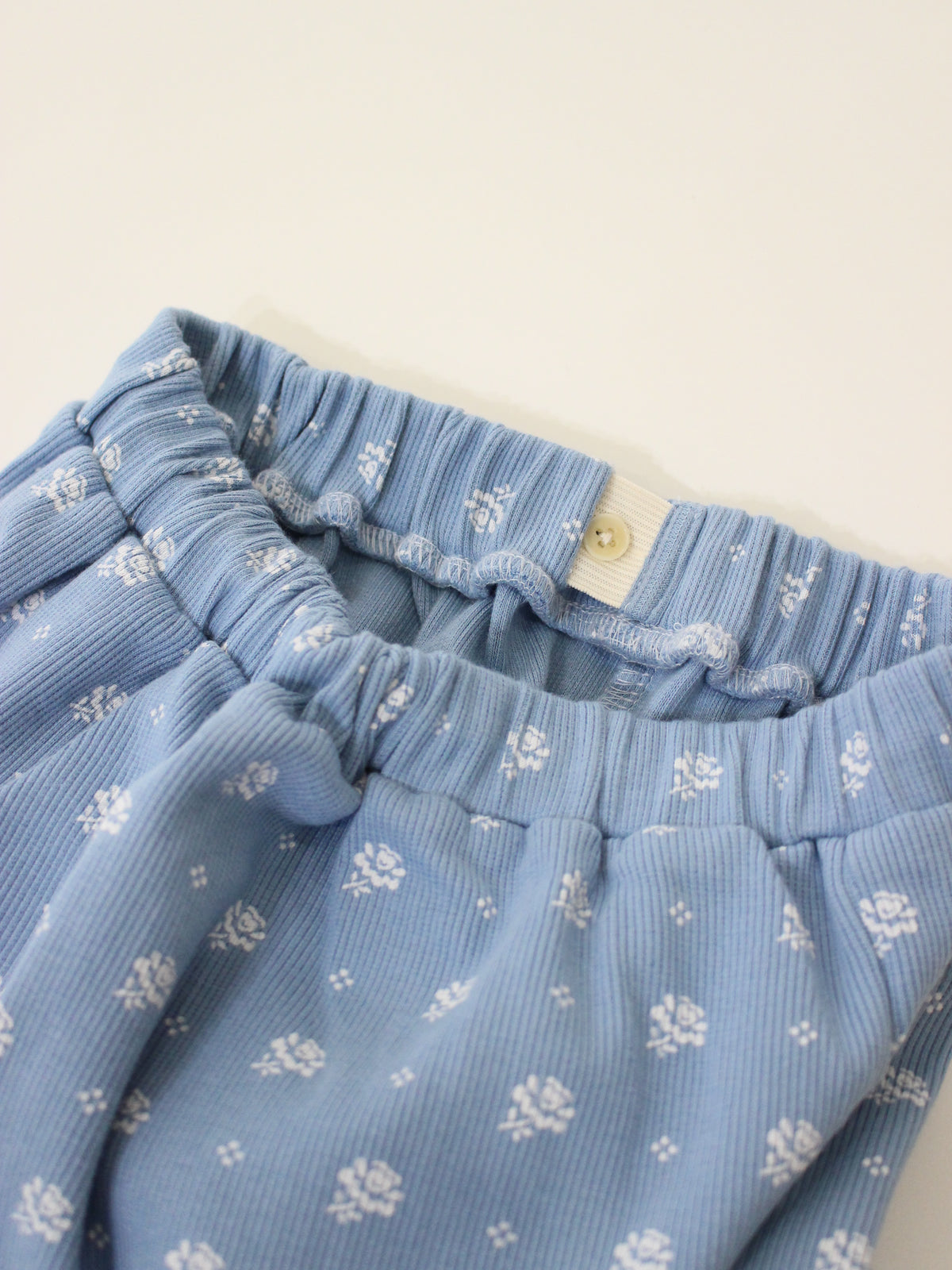 APOLINA CARA CURVE JERSEY TROUSER - MOUNTAIN CALICO BLUE