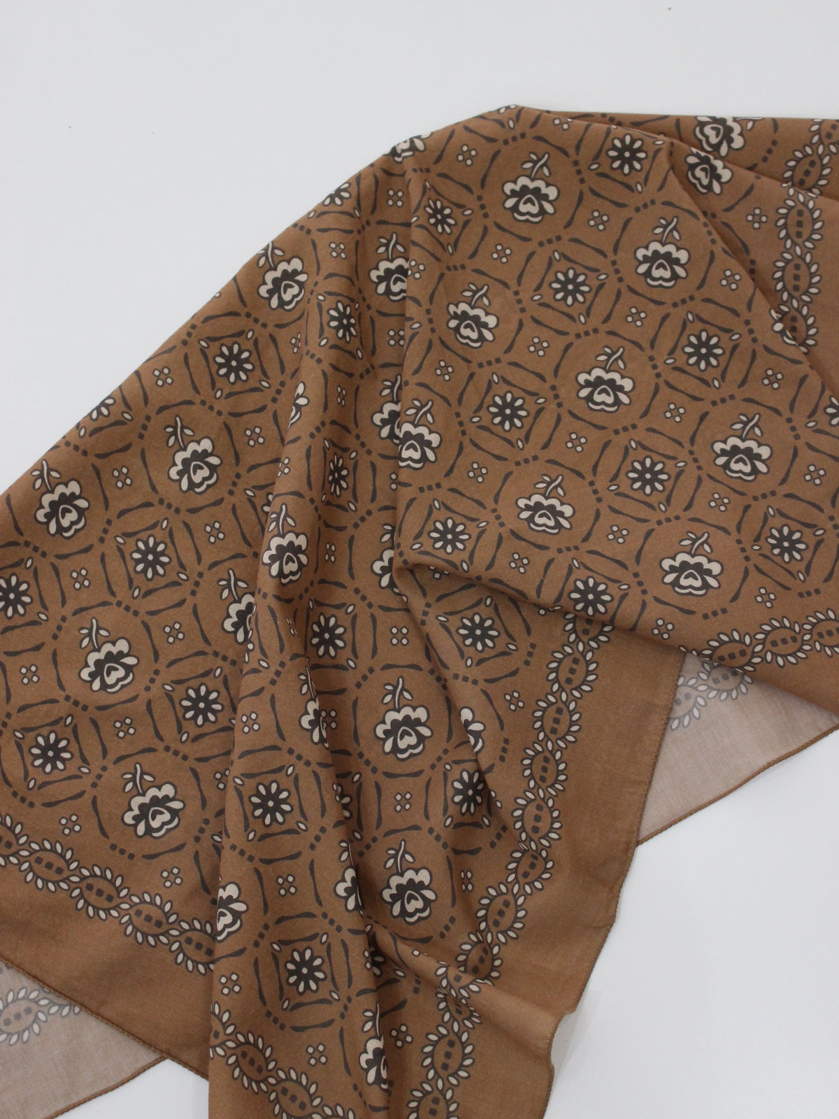 APOLINA SIGNATURE VOILE SCARF - CHOCOLATE