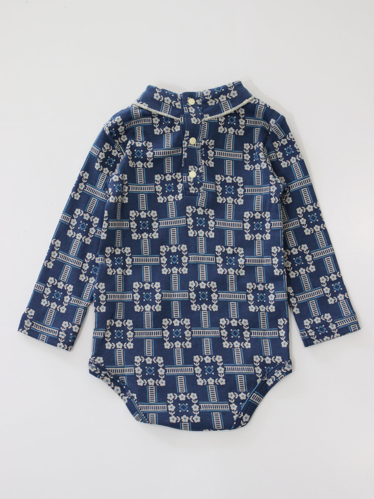 Misha & Puff BABY SCOUT ONESIE (MOONLIGHT RAILROAD FLORAL) 26wi Drop1