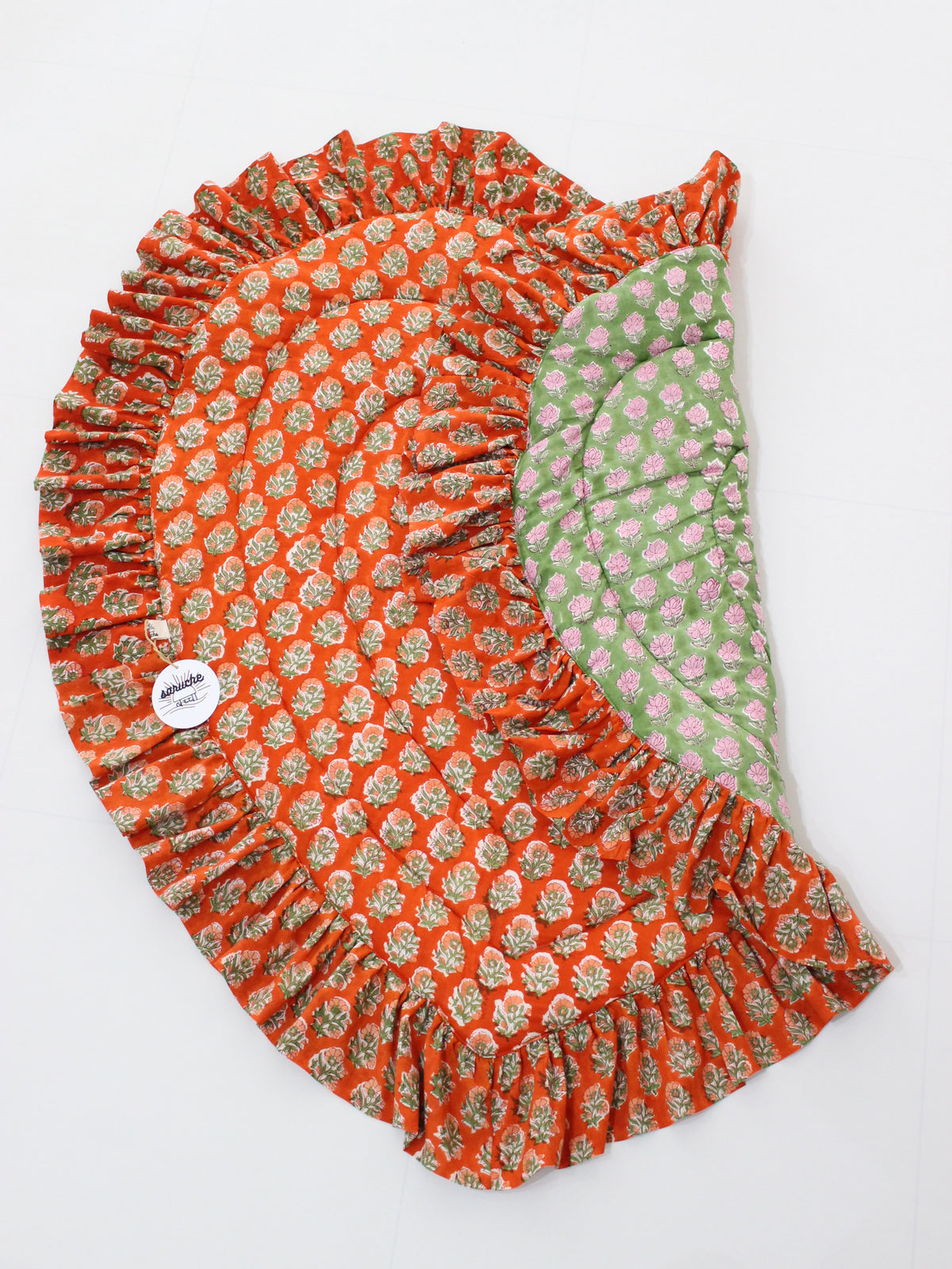 saruche Heart Frill Mat リバーシブル 赤x緑 RESONASON Limited Edition