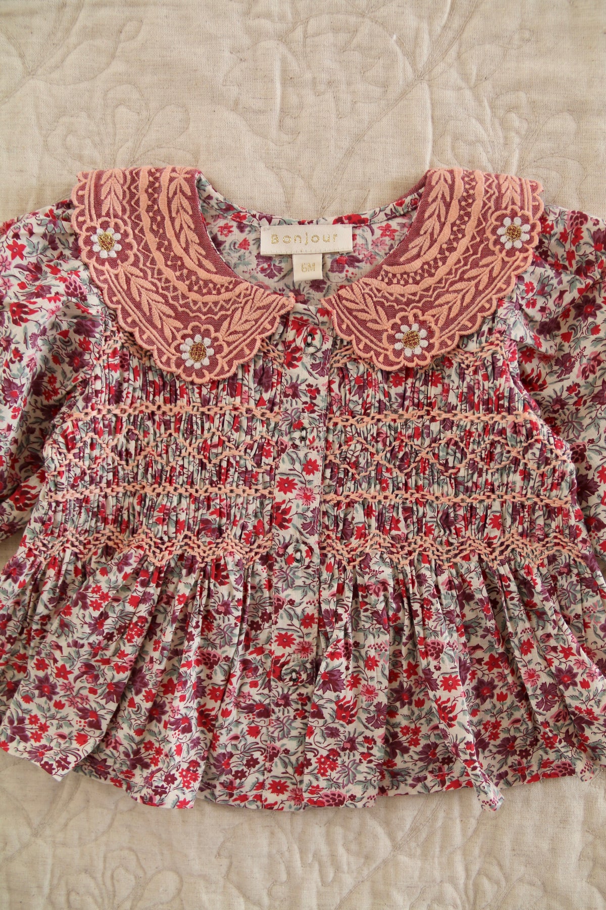 BONJOUR DIARY Baby blouse Flowers field print