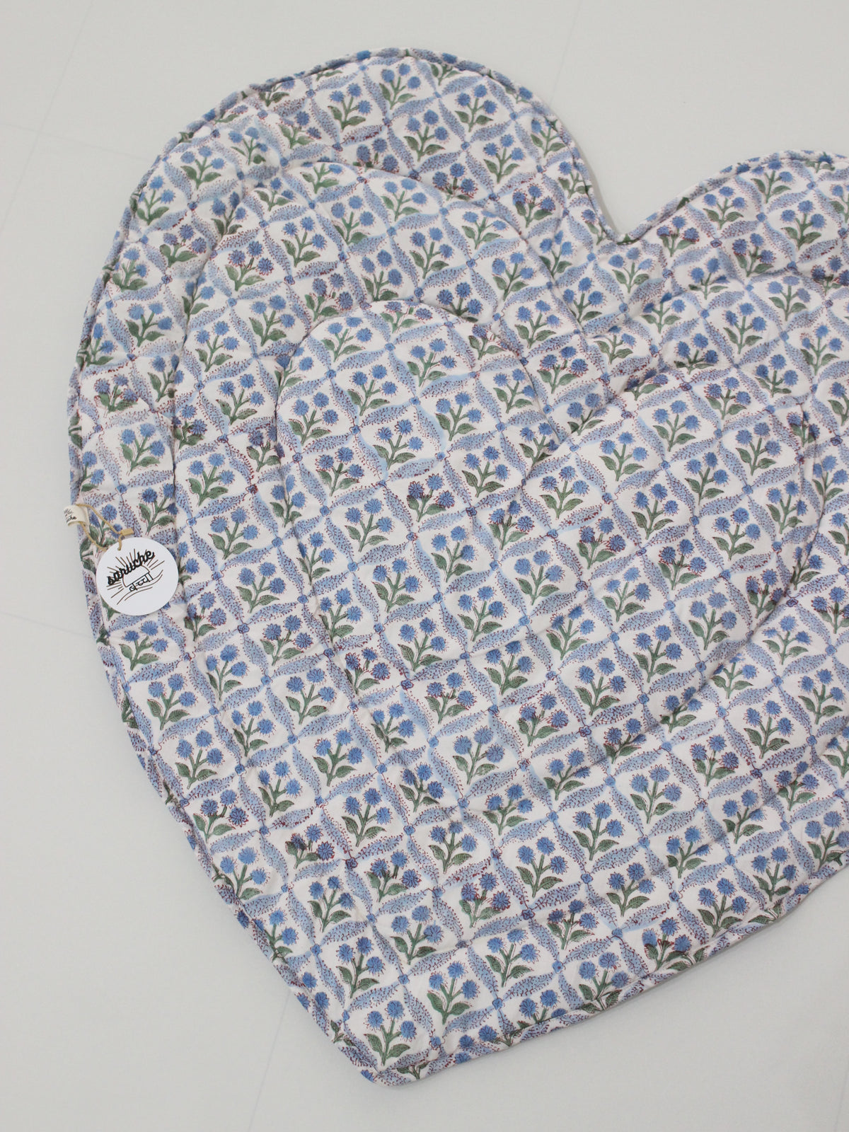 saruche Baby Play Mat -Piping Heart リバーシブル 青x紫 RESONASON Limited Edition