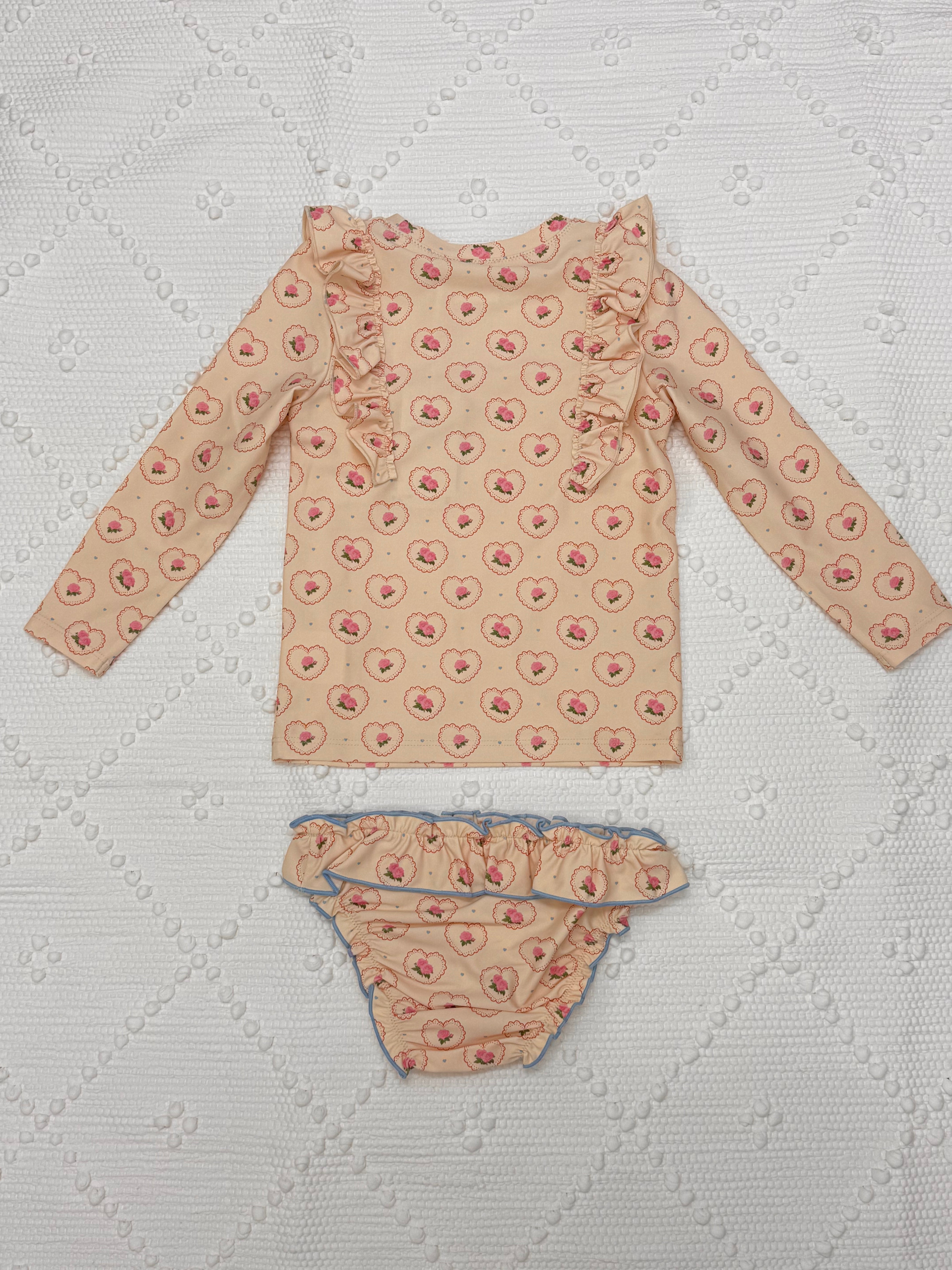 Flöss Coral Swim Tee Rosy Heart