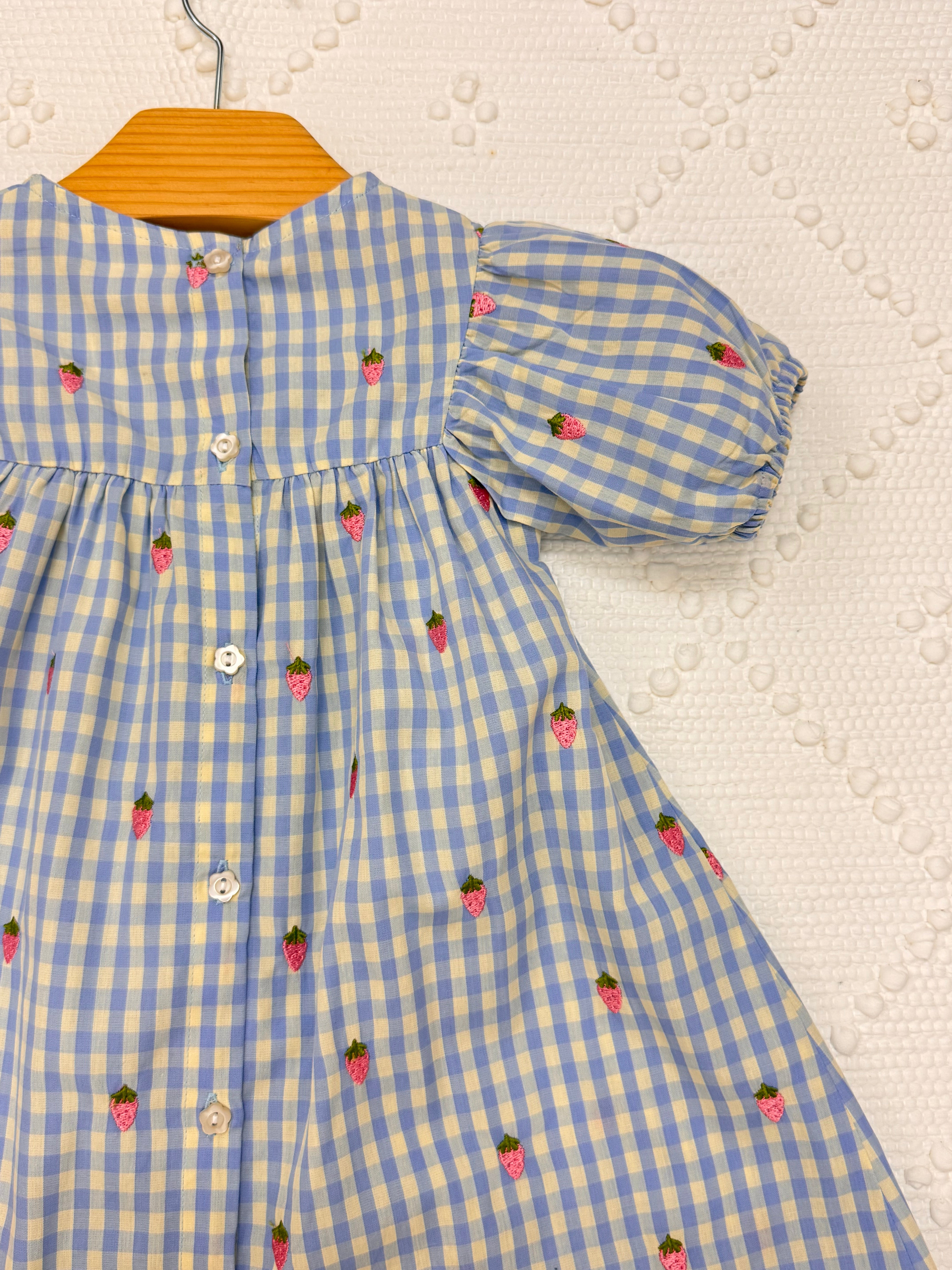 Flöss Mille SS Dress Sky Berry Gingham