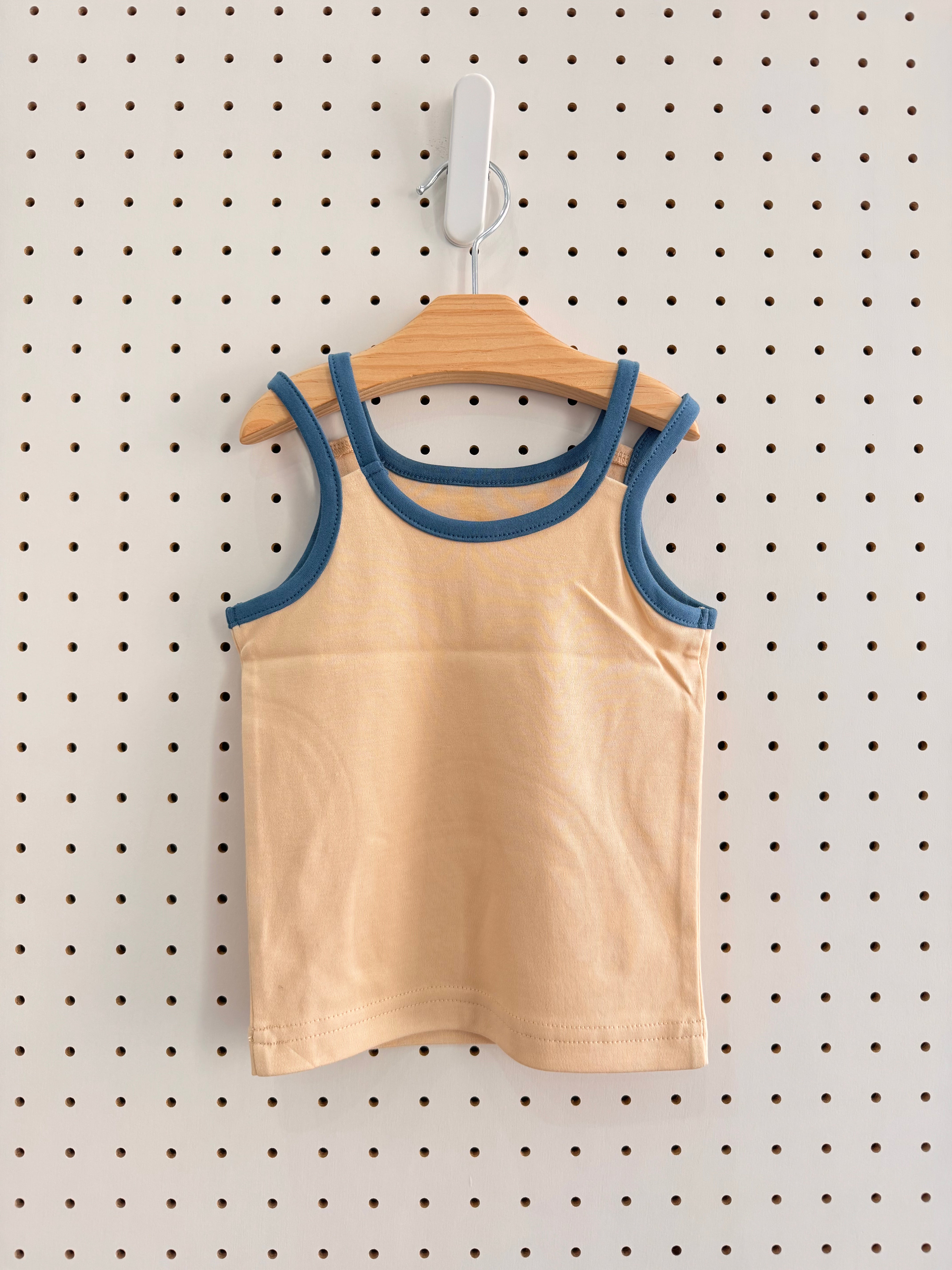 &pal retro color W strap camisole cream
