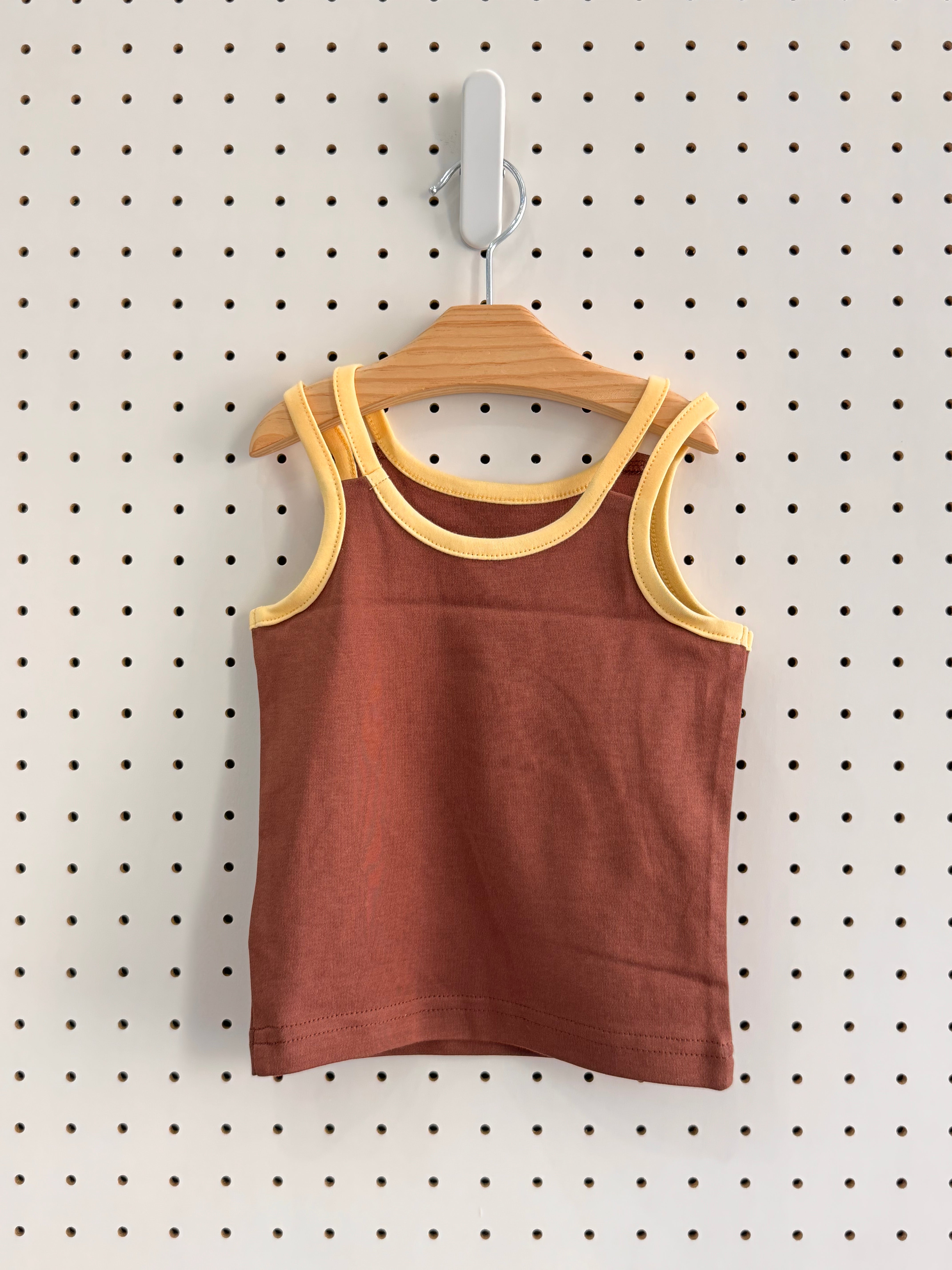 &pal retro color W strap camisole brown