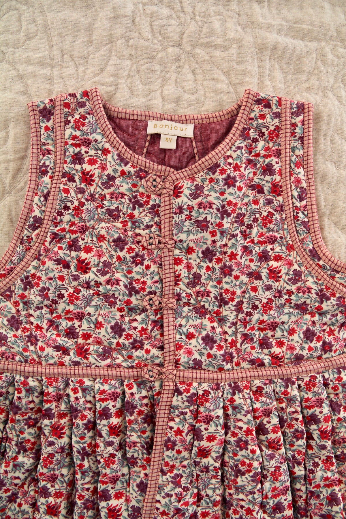 BONJOUR DIARY Jacket without sleeves Flowers field print