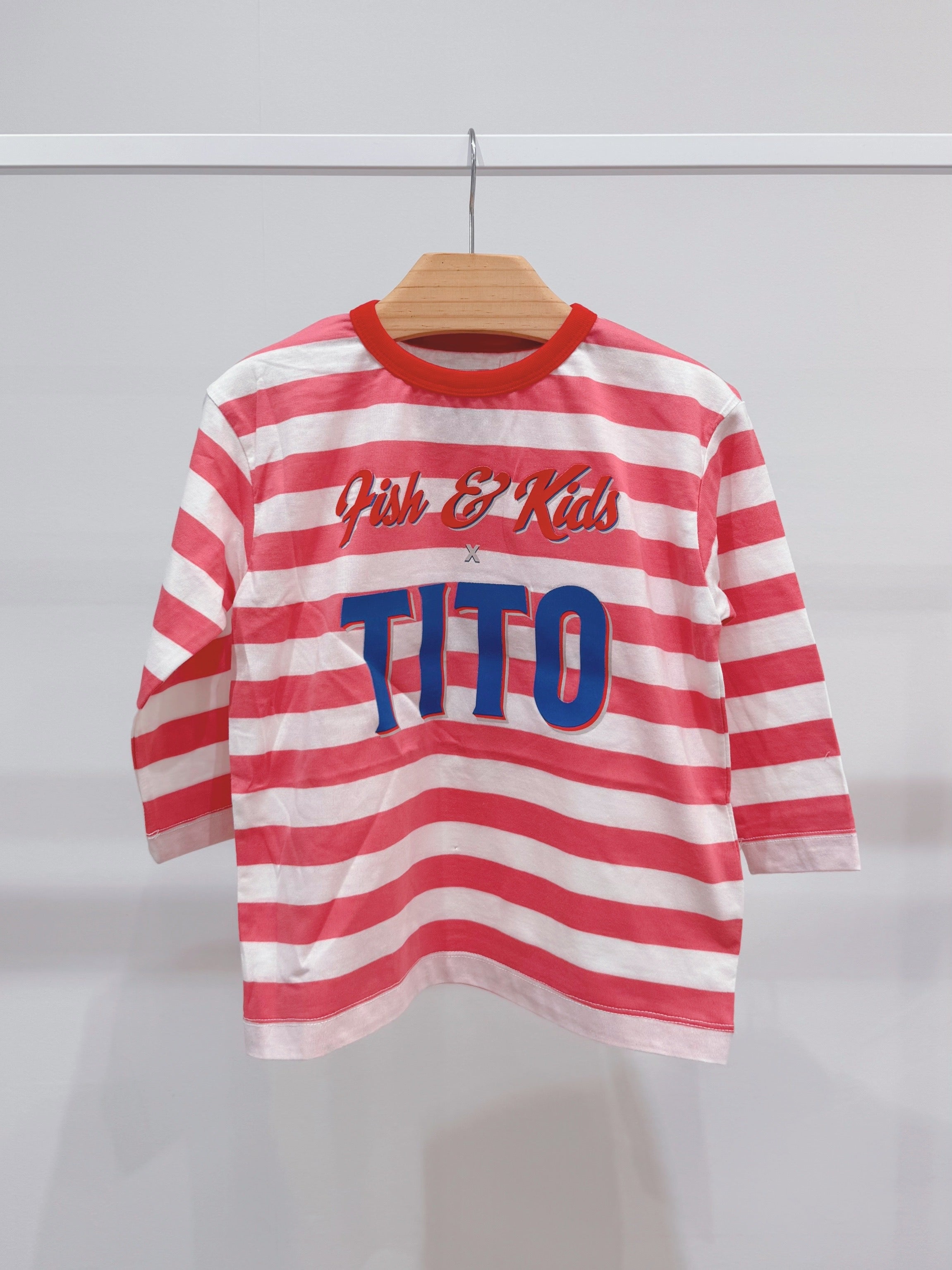 FISH & KIDS STRIPES LONG SLEEVES PINK STRIPES