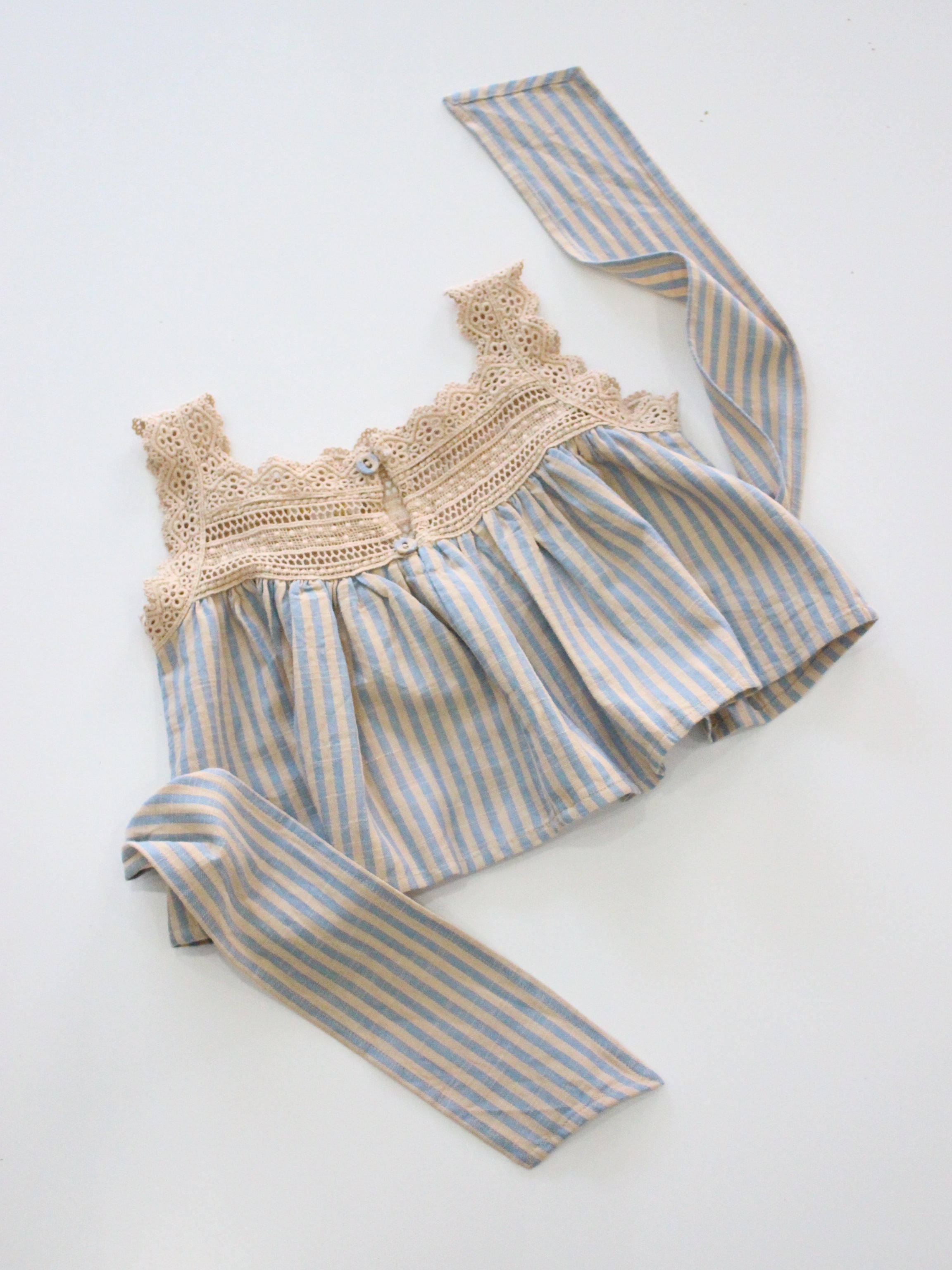 BONJOUR DIARY Set - top & panty Blue transat stripe