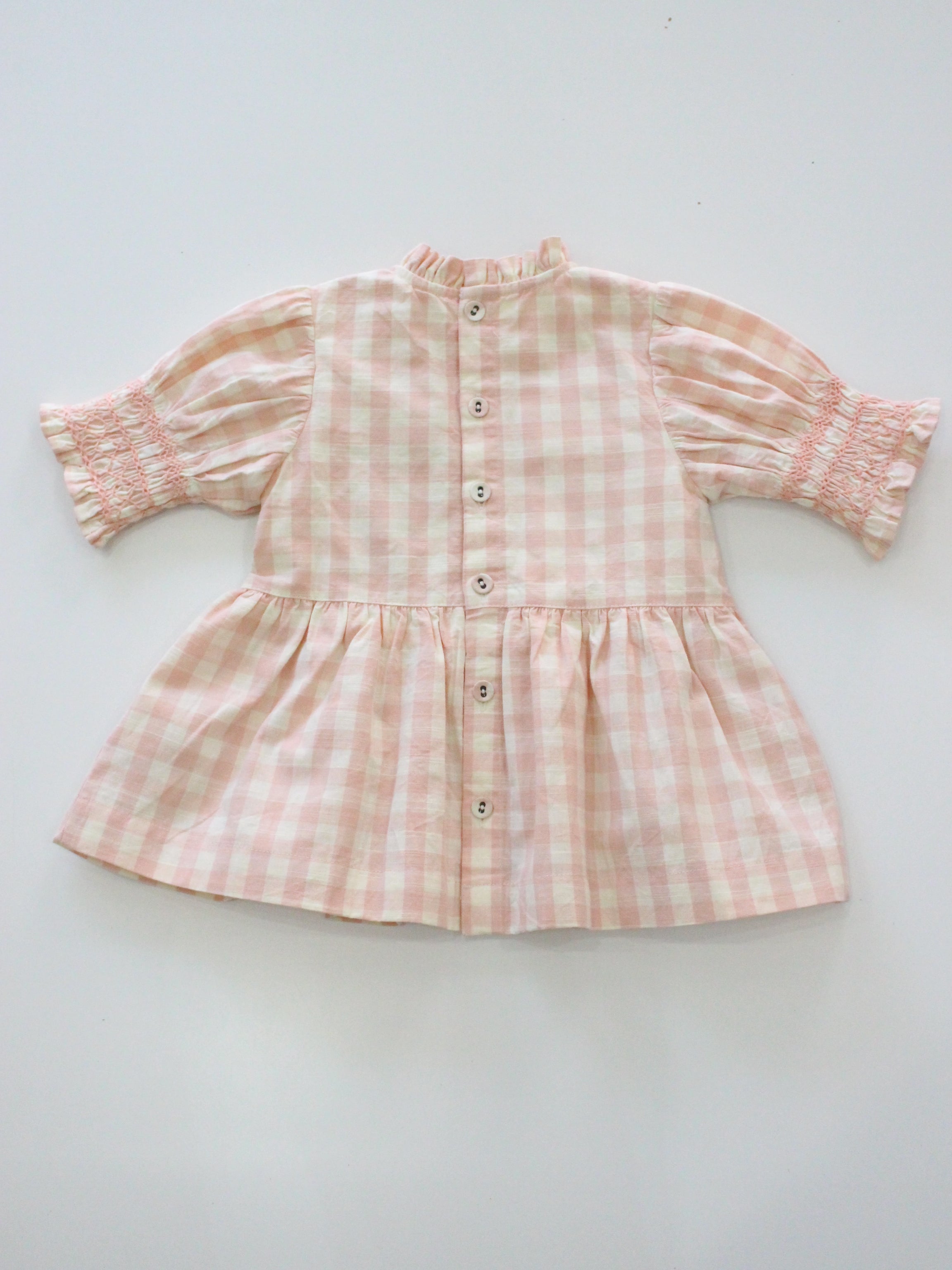 BONJOUR DIARY Handsmocks blouse Pink vichy