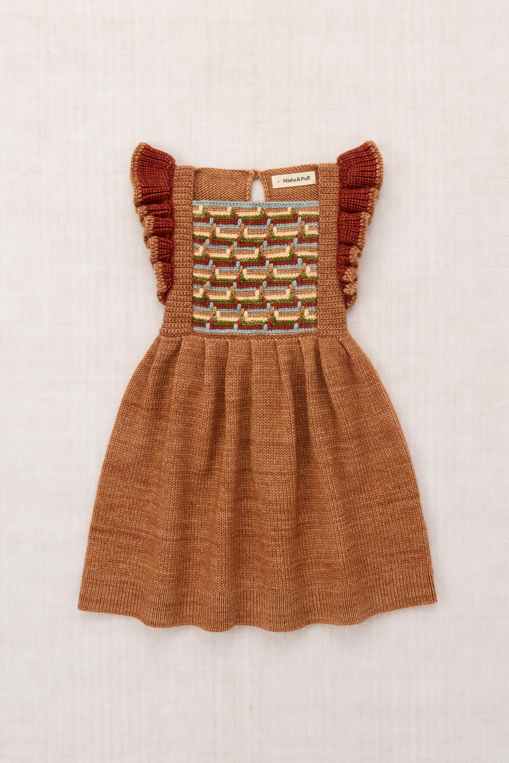 Misha & Puff STAIR STEP DRESS ROSE GOLD 26FA Drop2