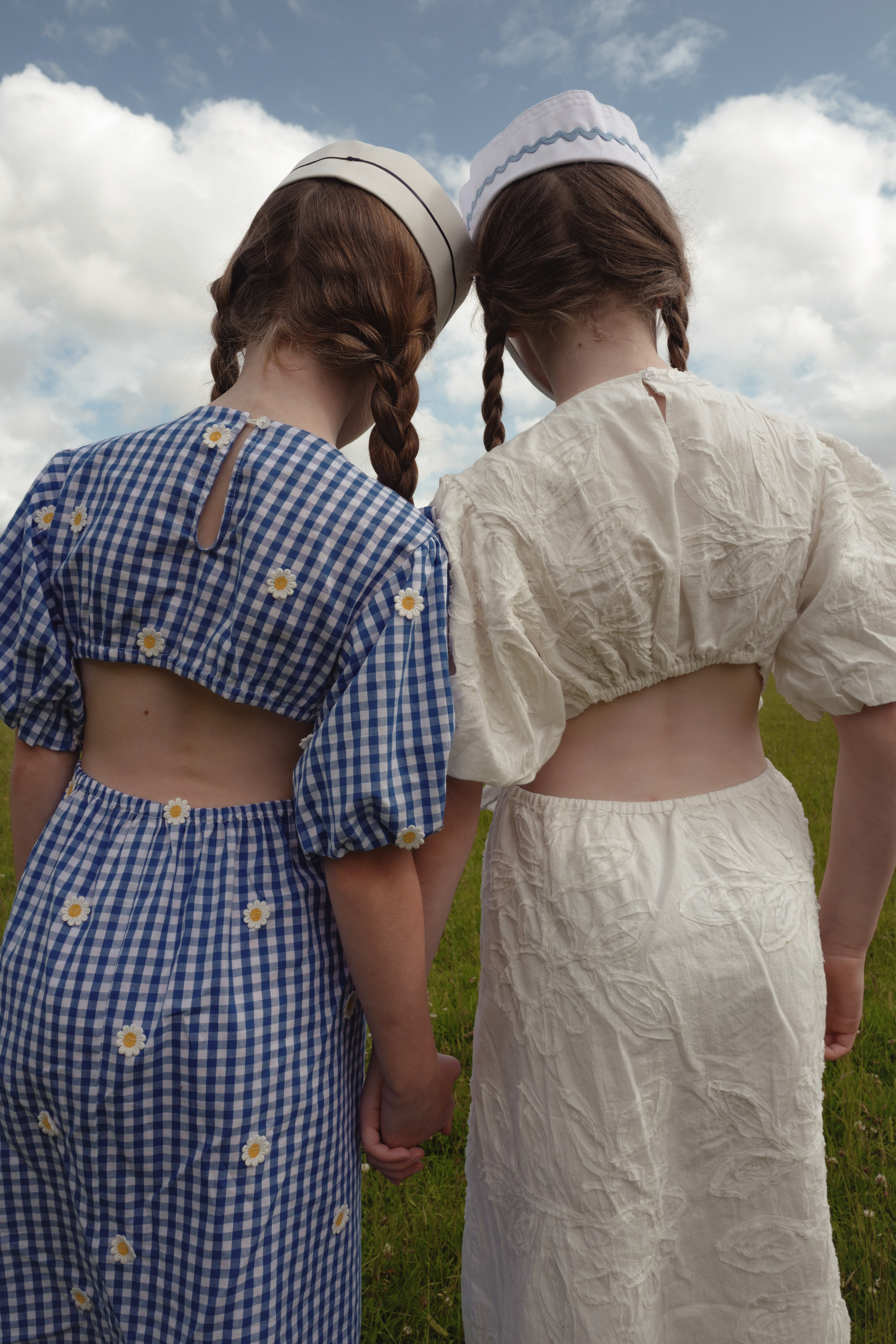 FISH & KIDS DAISY FLOWERS DRESS BLUE