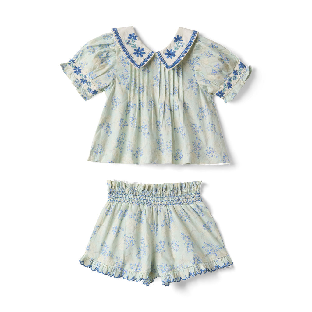 LALi Sofia Set in Minty Flower Print