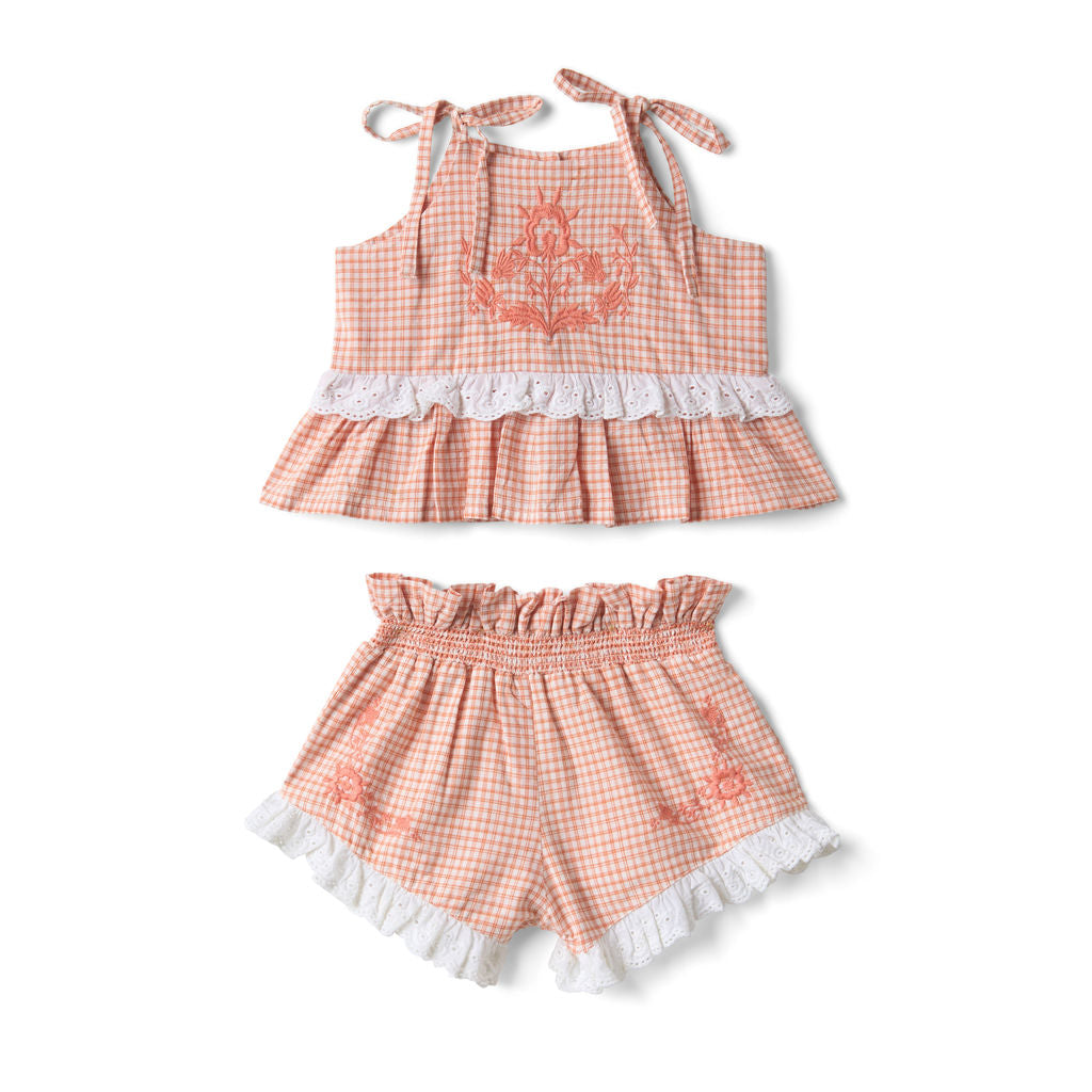 LALi Summer Blossom Set in Cantaloupe Chex