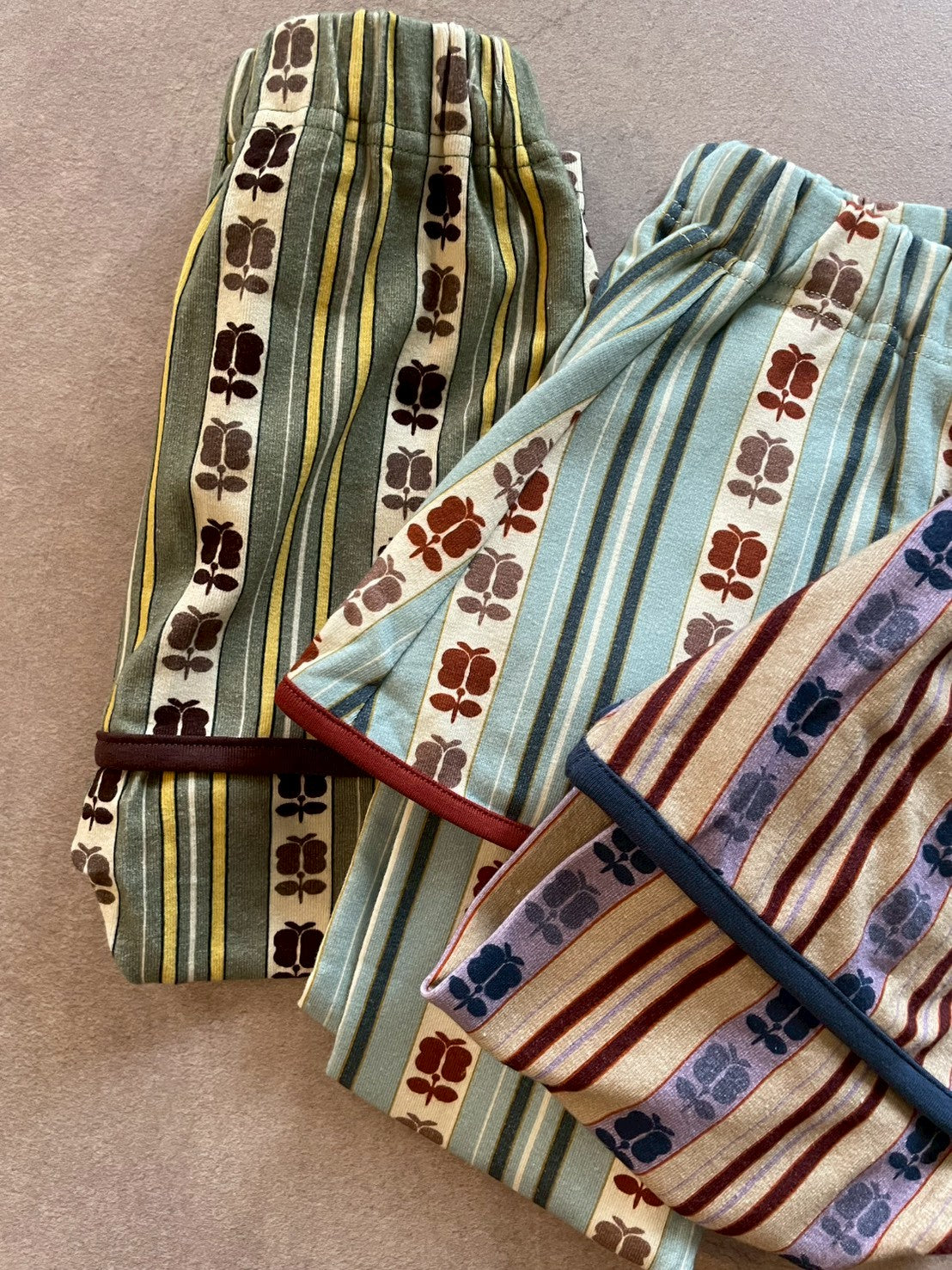 &pal retro stripe skirted leggings kahki sax