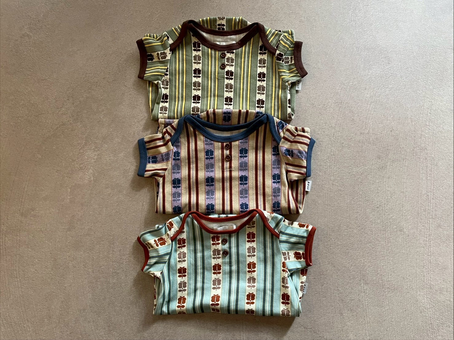 &pal retro stripe rompers kahki sax