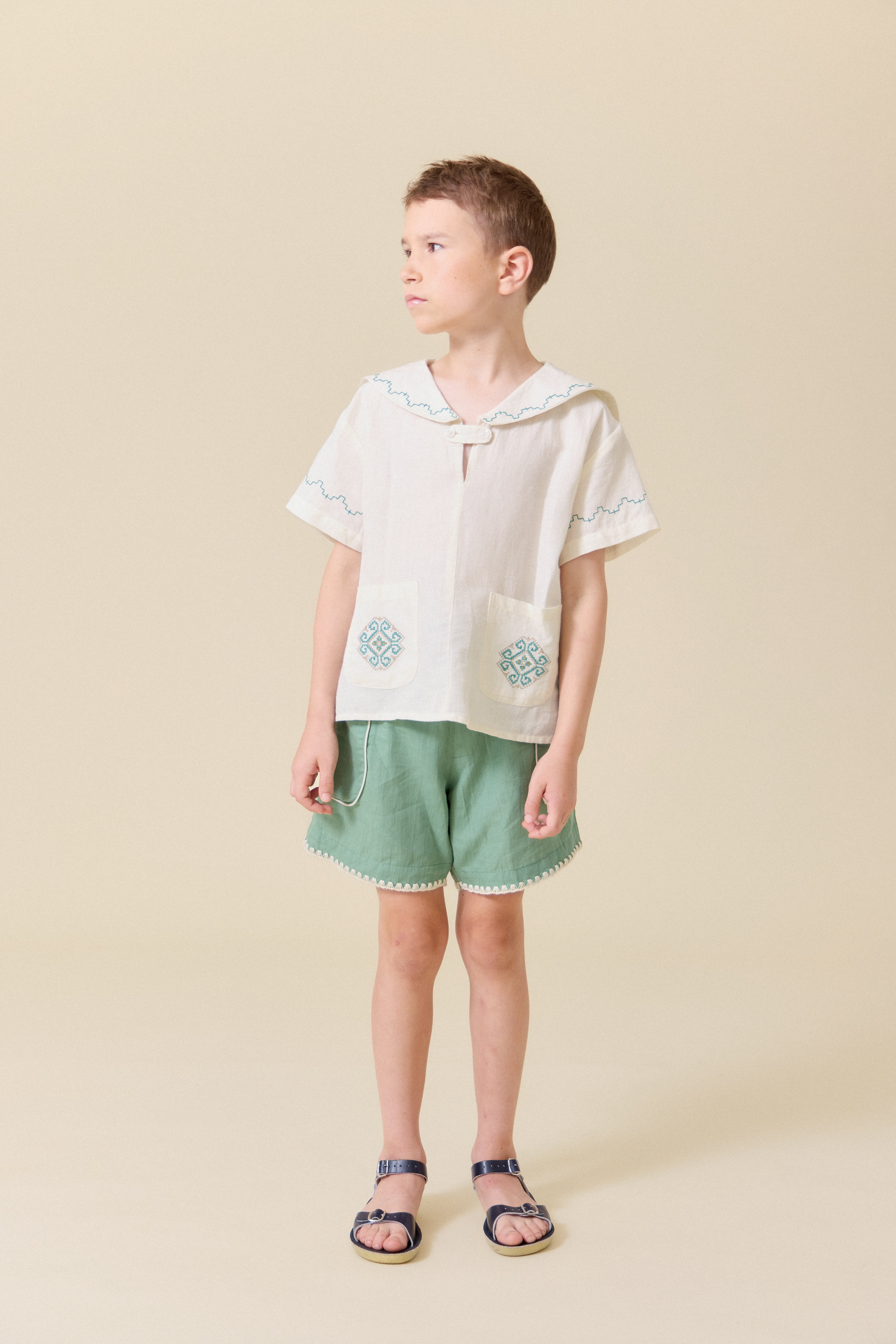 LALi Sailor Shirt in Antique White