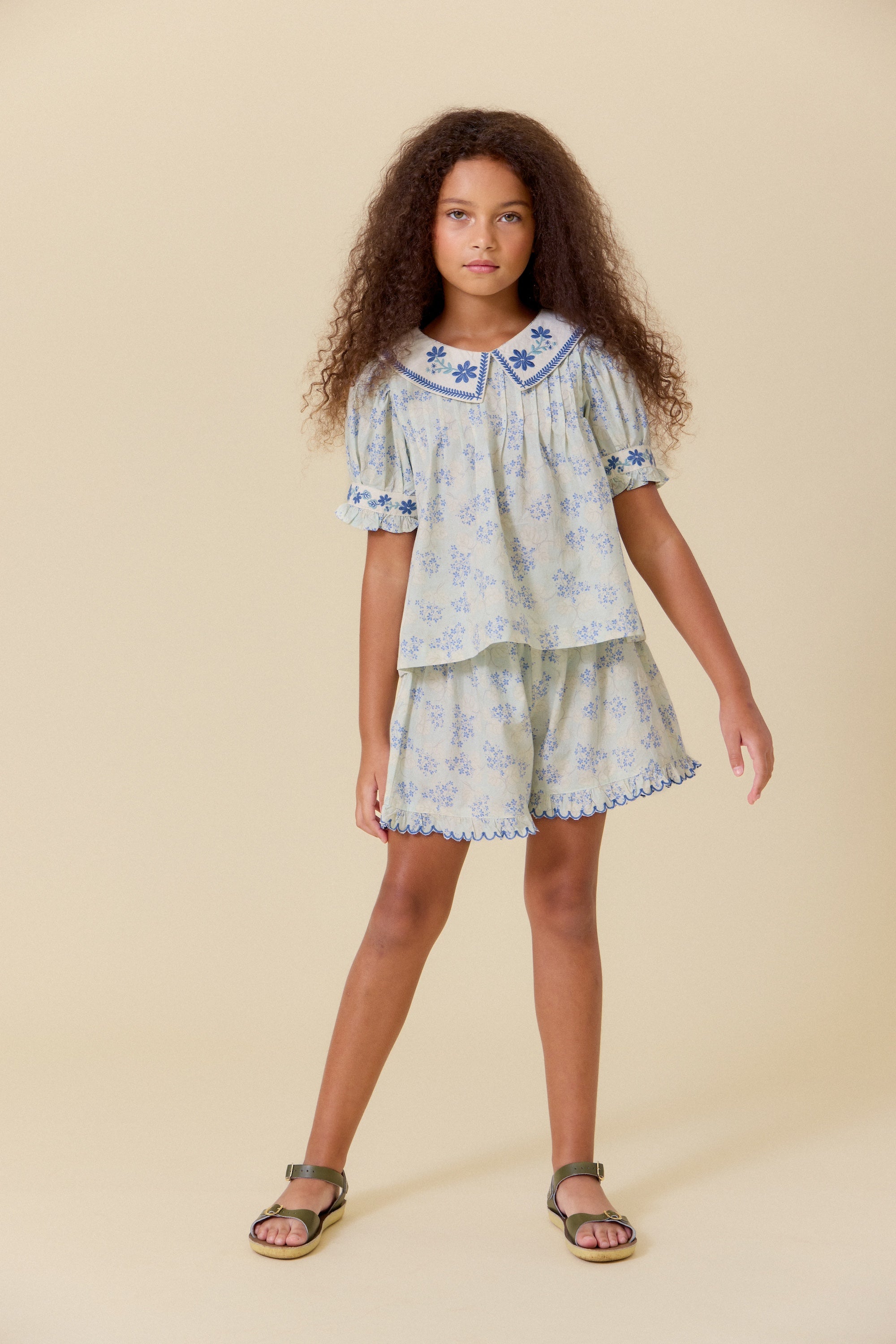 LALi Sofia Set in Minty Flower Print