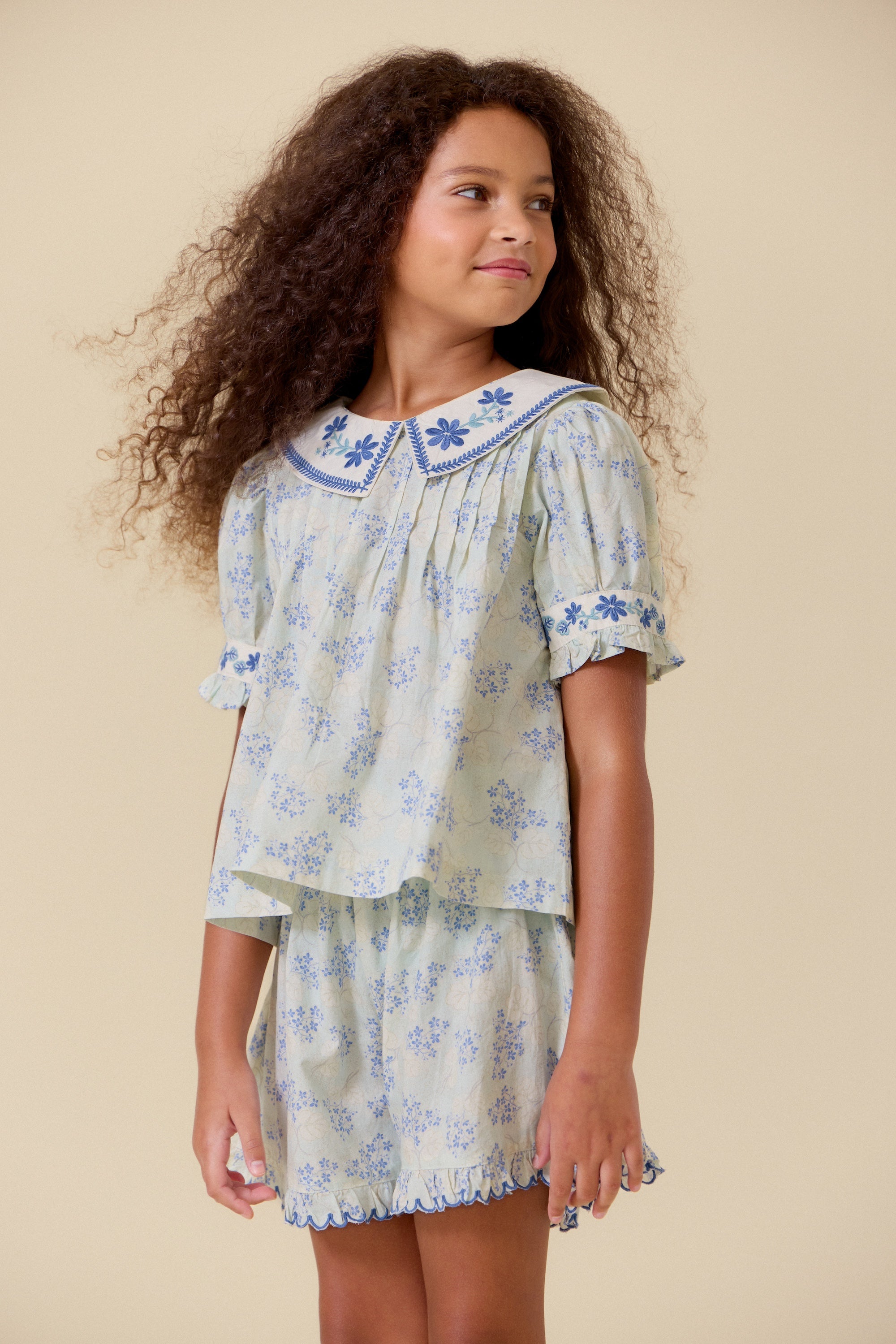 LALi Sofia Set in Minty Flower Print