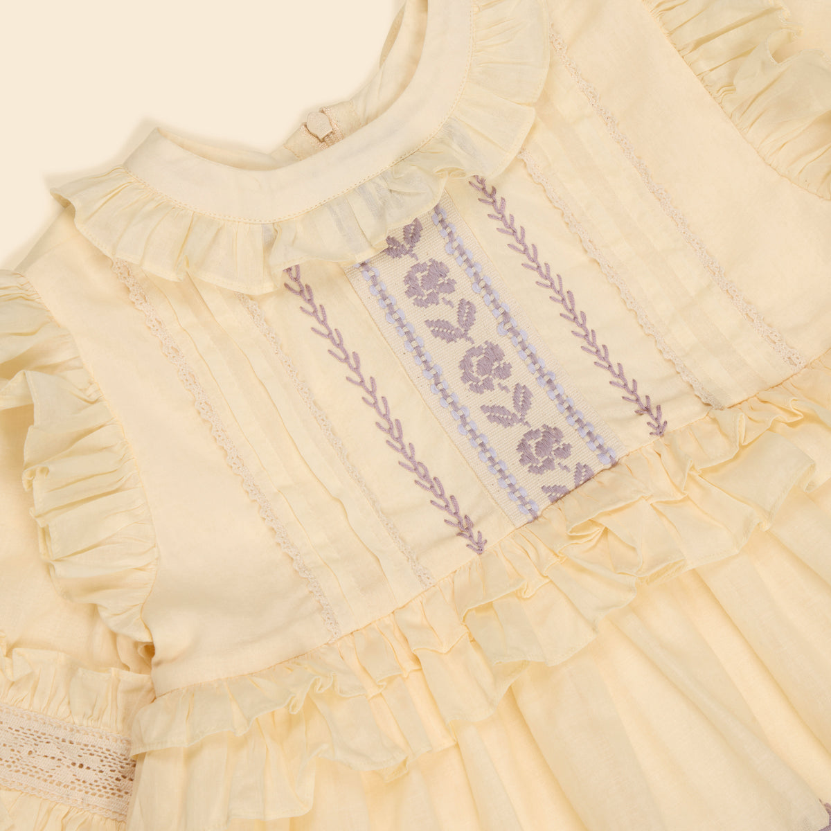 APOLINA MARELLA SOFT ORGANDIE DRESS - CREAM