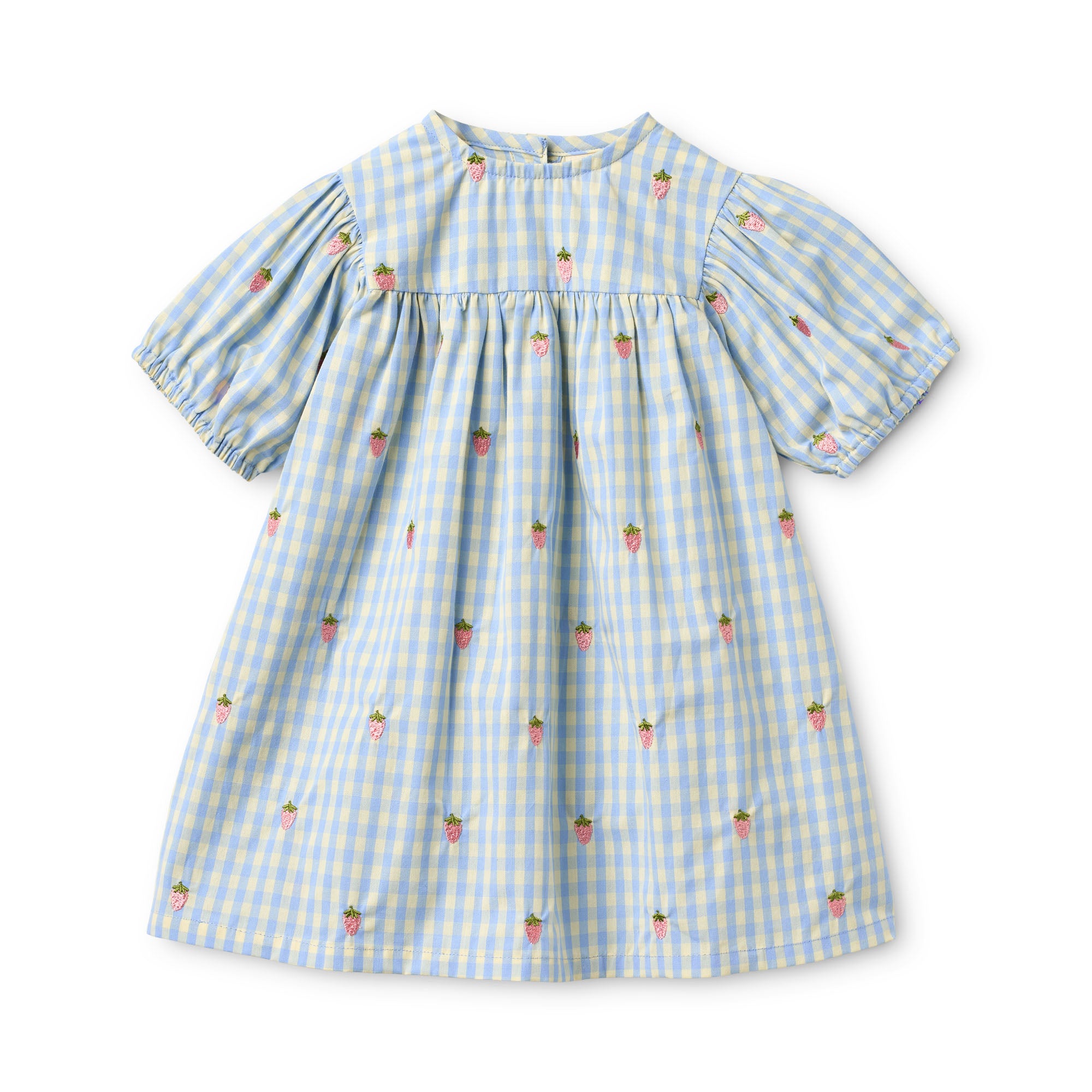 Flöss Mille SS Dress Sky Berry Gingham