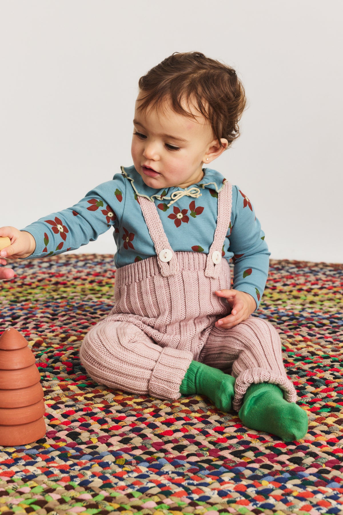 Misha & Puff BABY RIB LONGIES (CANDYFLOSS) 26aw Drop1