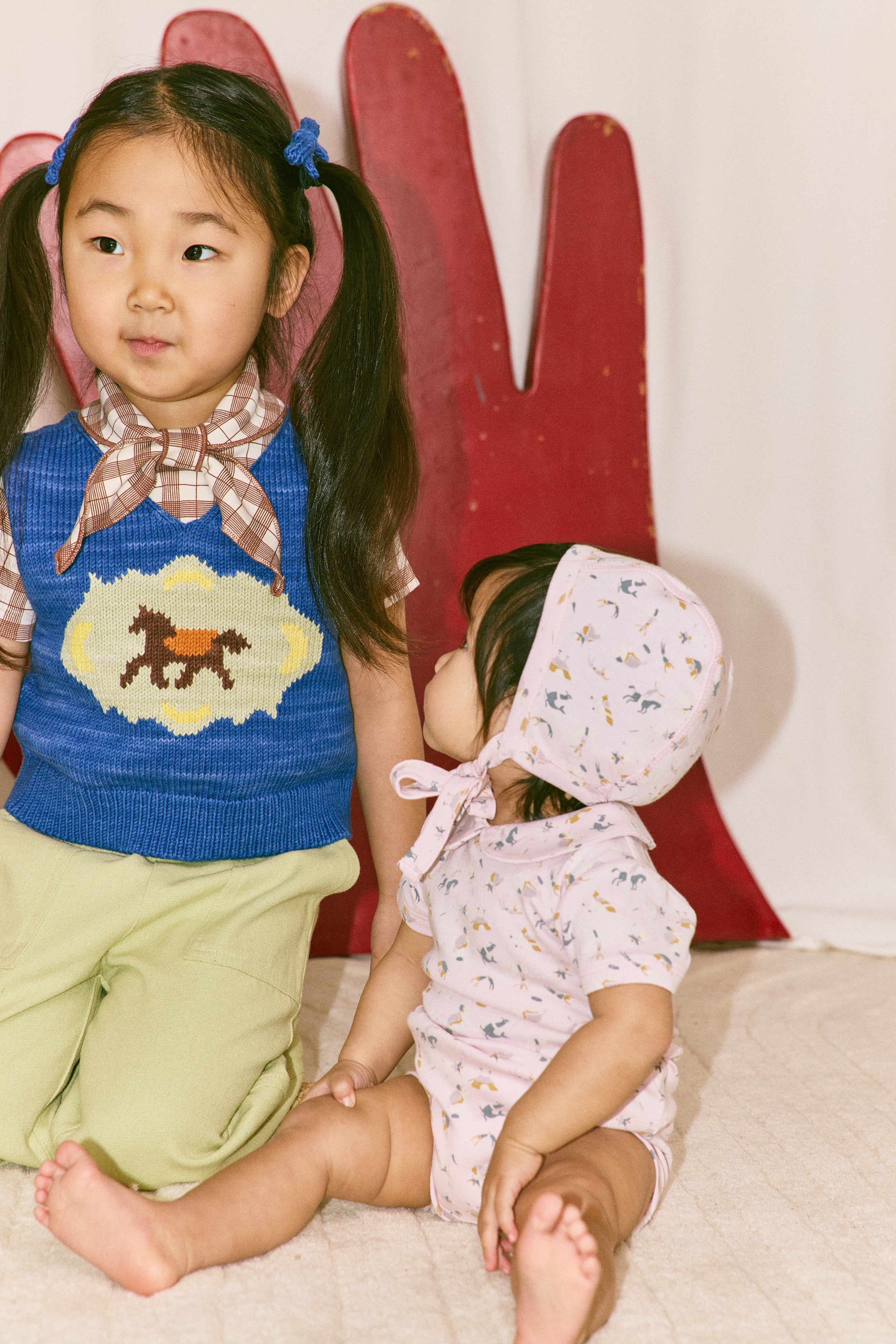 Misha & Puff BABY PETIT COLLAR ONESIE AURA CIRCUS 26ss Drop1