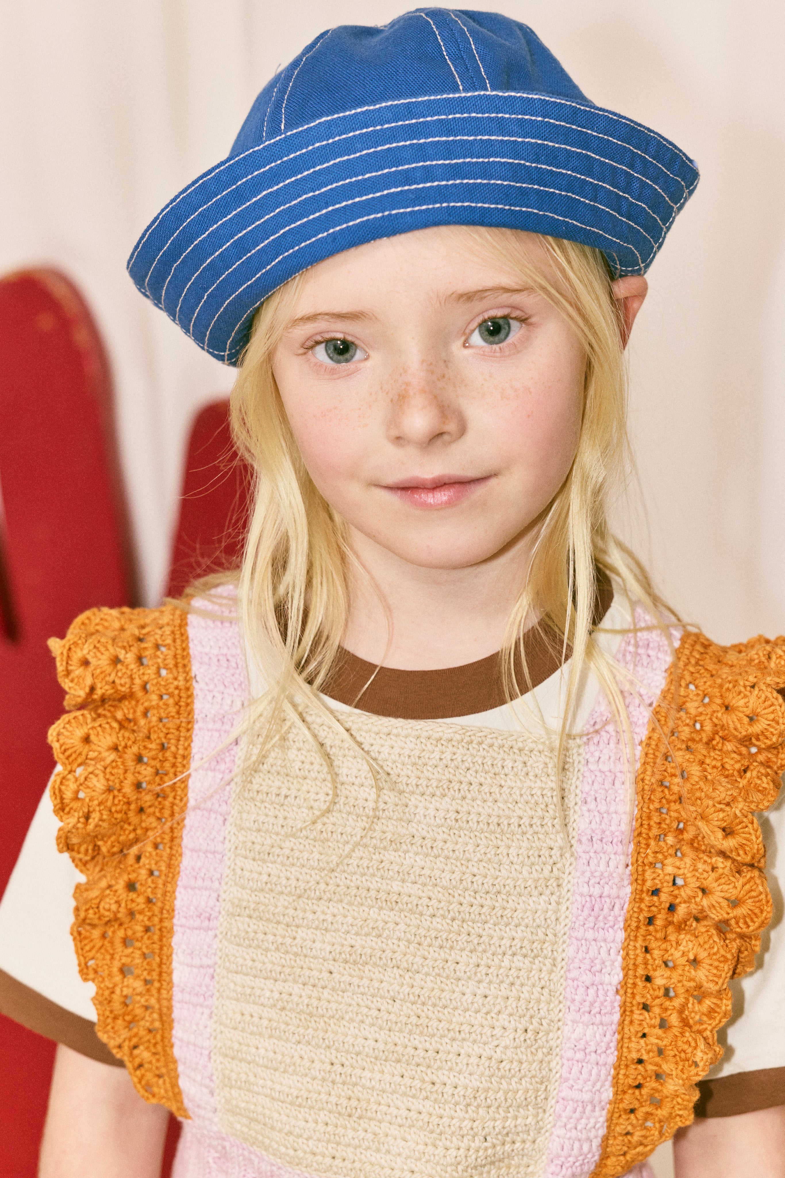 Misha & Puff LITTLE PATHS SUNFISH SAILOR HAT BLUE RIBBON 26ss Drop2