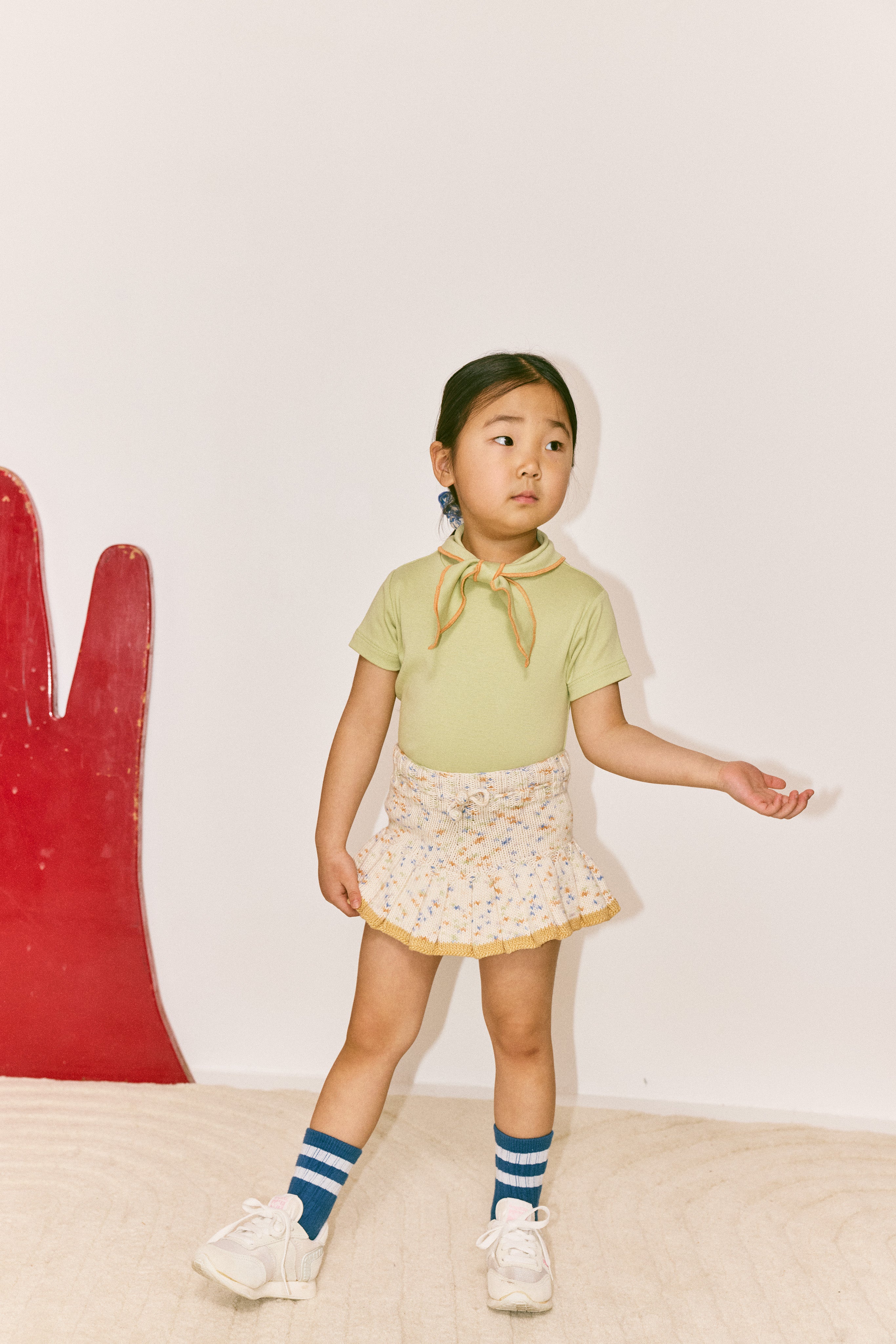 Misha & Puff SKATING POND SKIRT SEASHORE CONFETTI 26ss Drop1