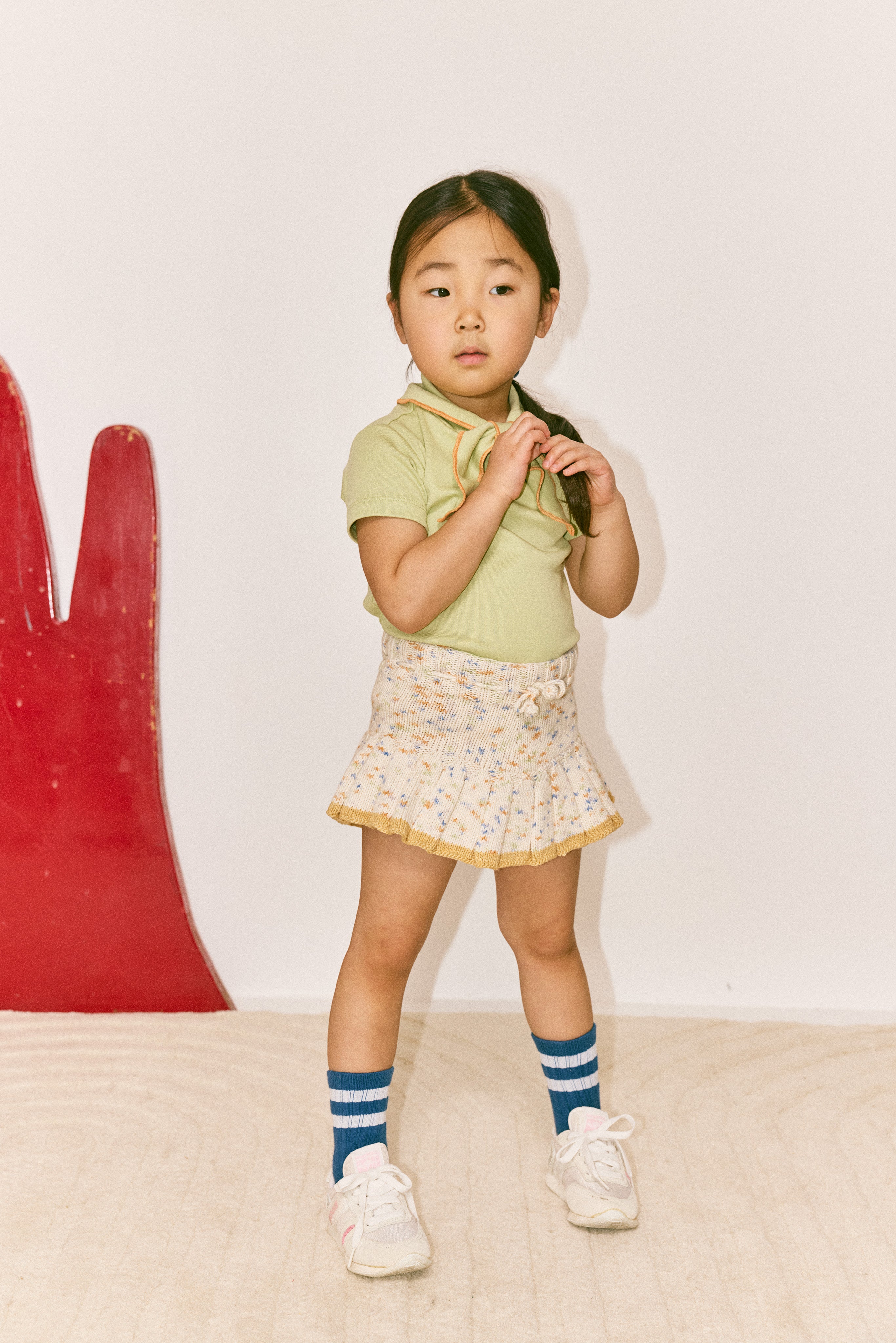 Misha & Puff SKATING POND SKIRT SEASHORE CONFETTI 26ss Drop1