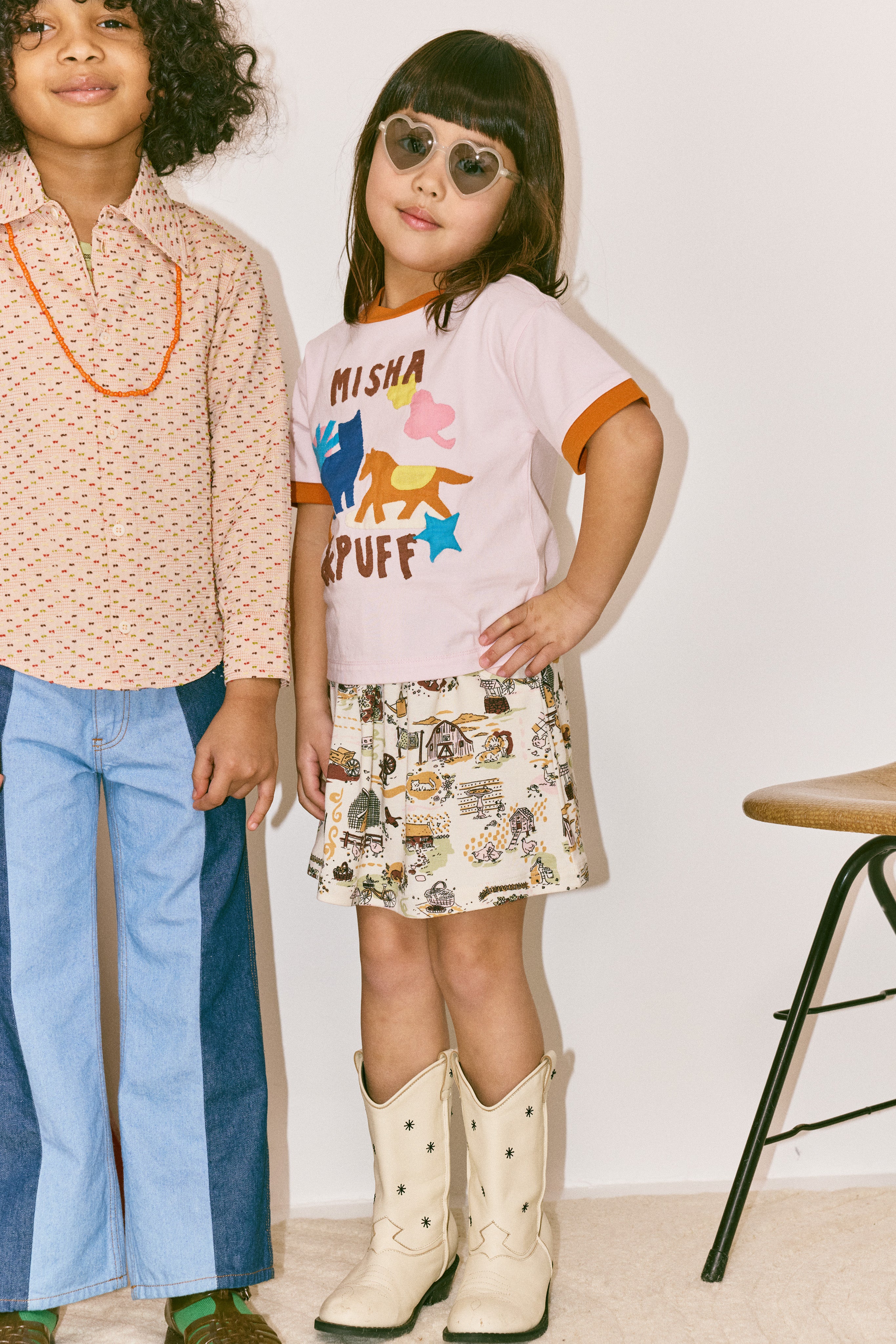 Misha & Puff PASTURE APPLIQUE TEE AURA 26ss Drop2