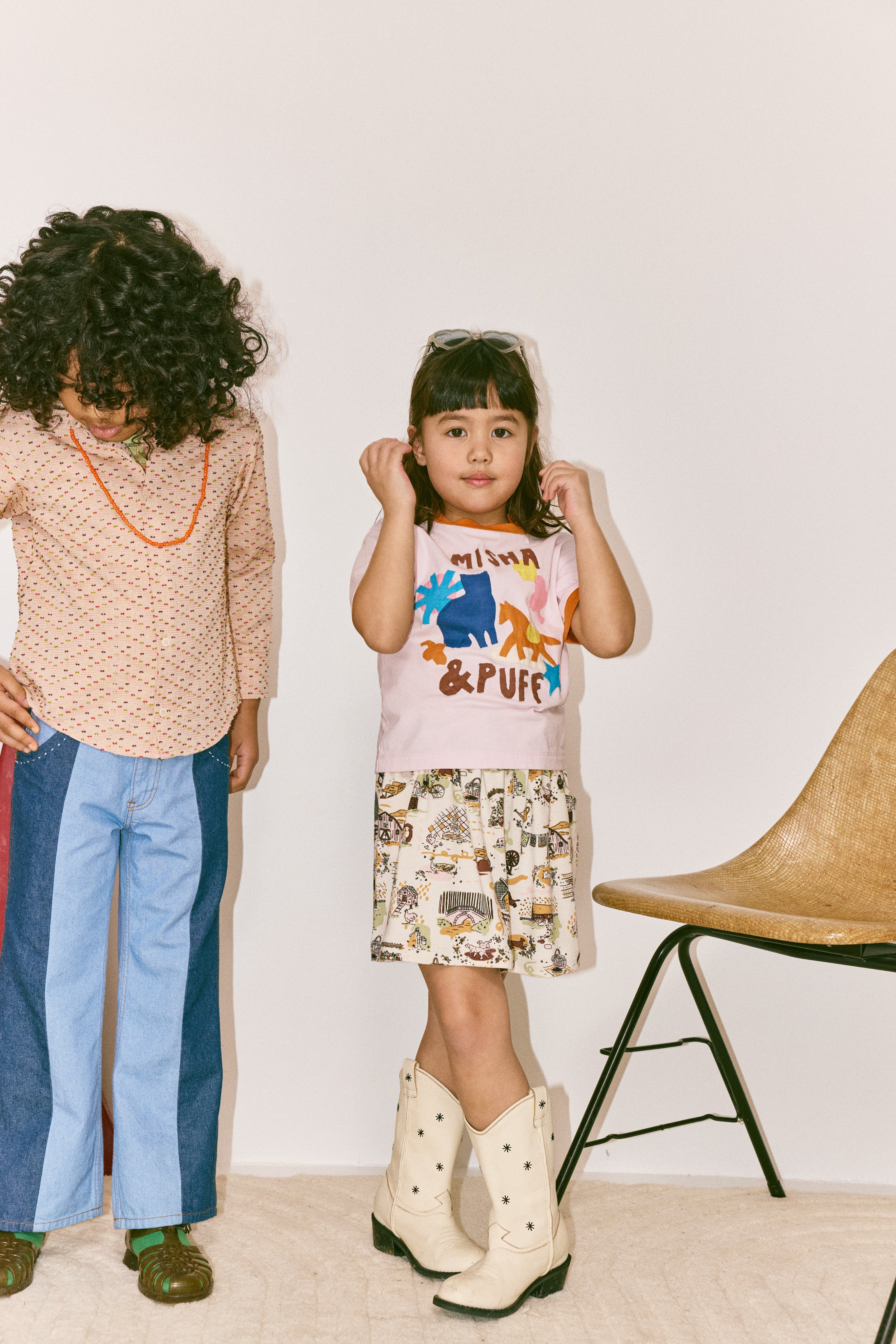 Misha & Puff PASTURE APPLIQUE TEE AURA 26ss Drop2