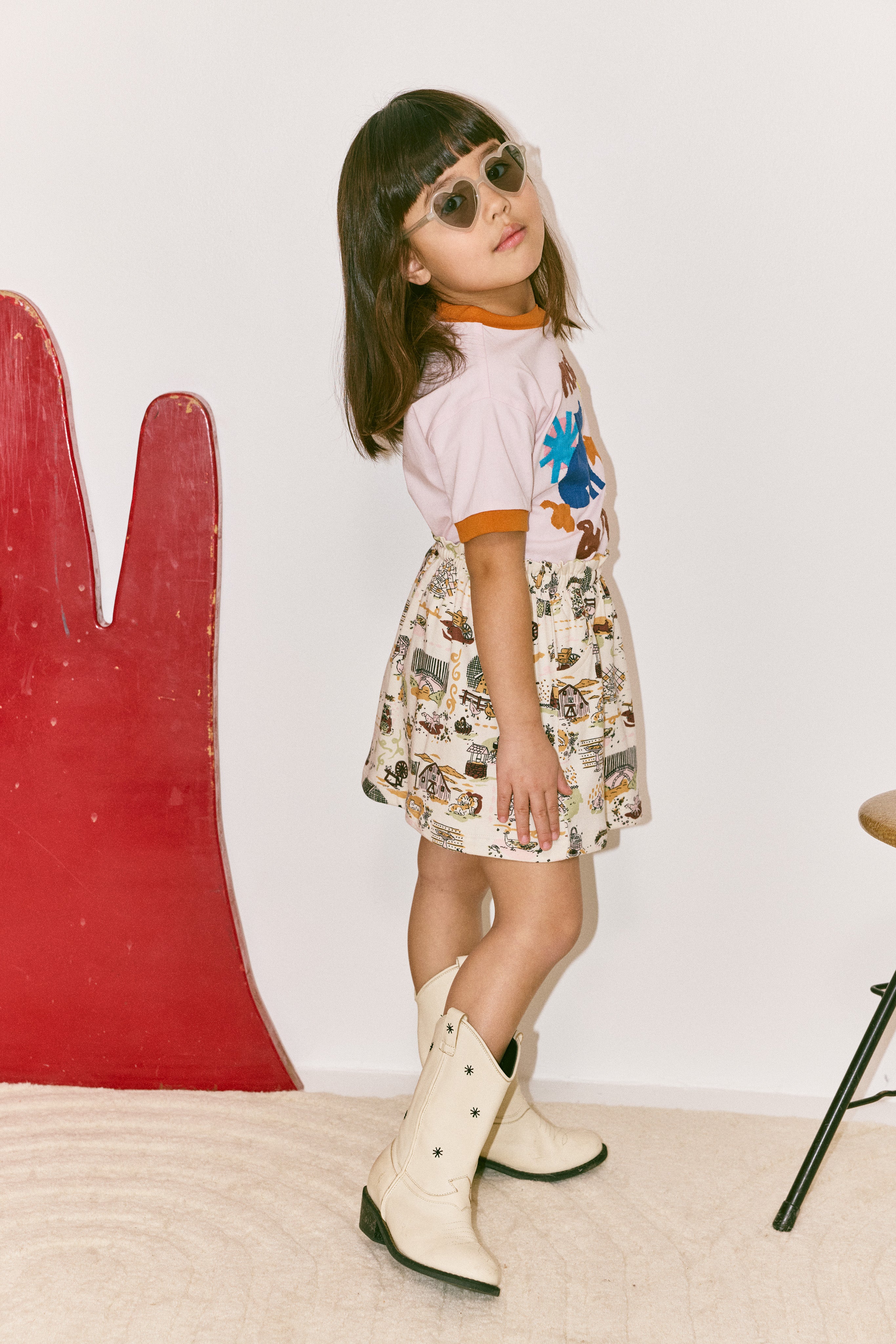 Misha & Puff PASTURE APPLIQUE TEE AURA 26ss Drop2